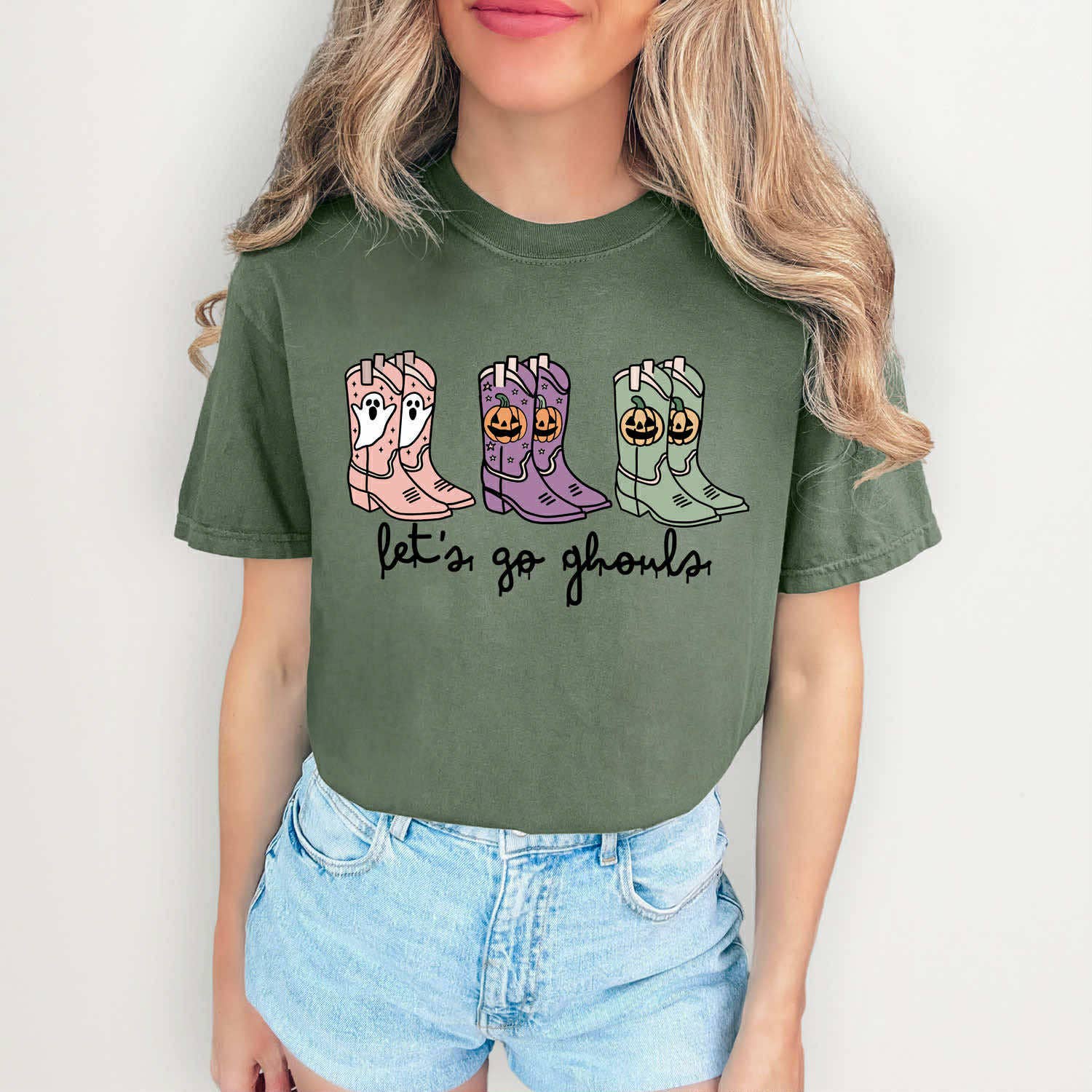 Let's Go Ghouls Boots Tee Hoodie, Sweatshirt | PodTeesHub.com