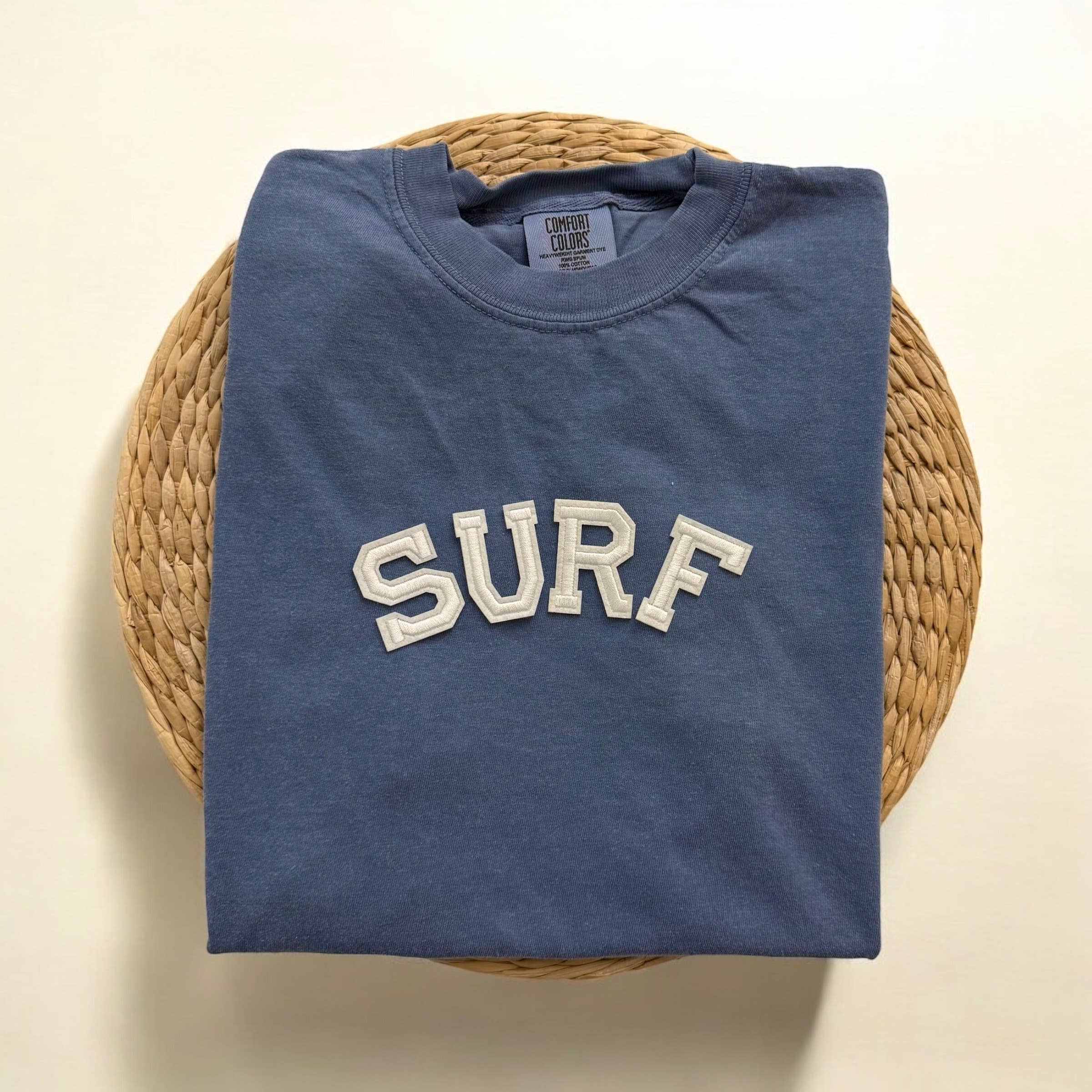 Comfort Colors Surf Short Sleeve Shirt, Surf Clothing Hoodie, Sweatshirt | PodTeesHub.com