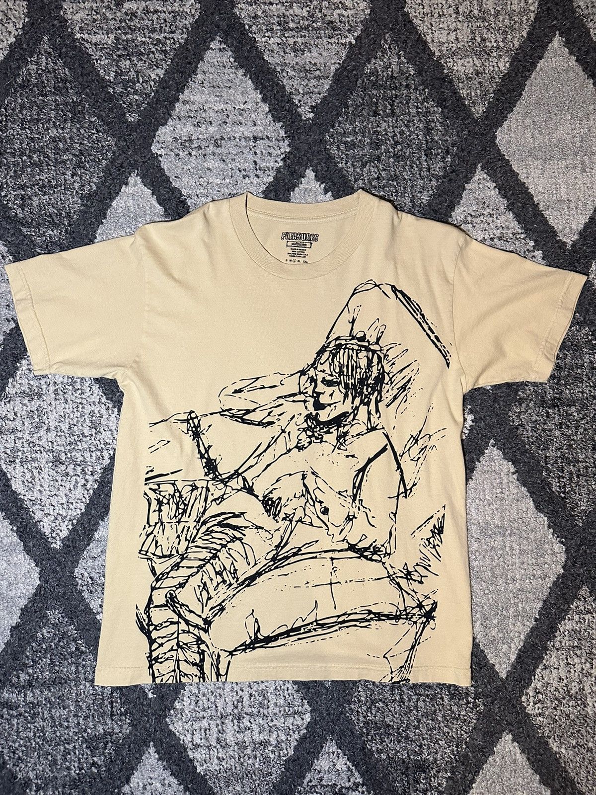 Travis Scott Pleasures X Don Toliver Scribble Tee Hoodie, Sweatshirt | PodTeesHub.com