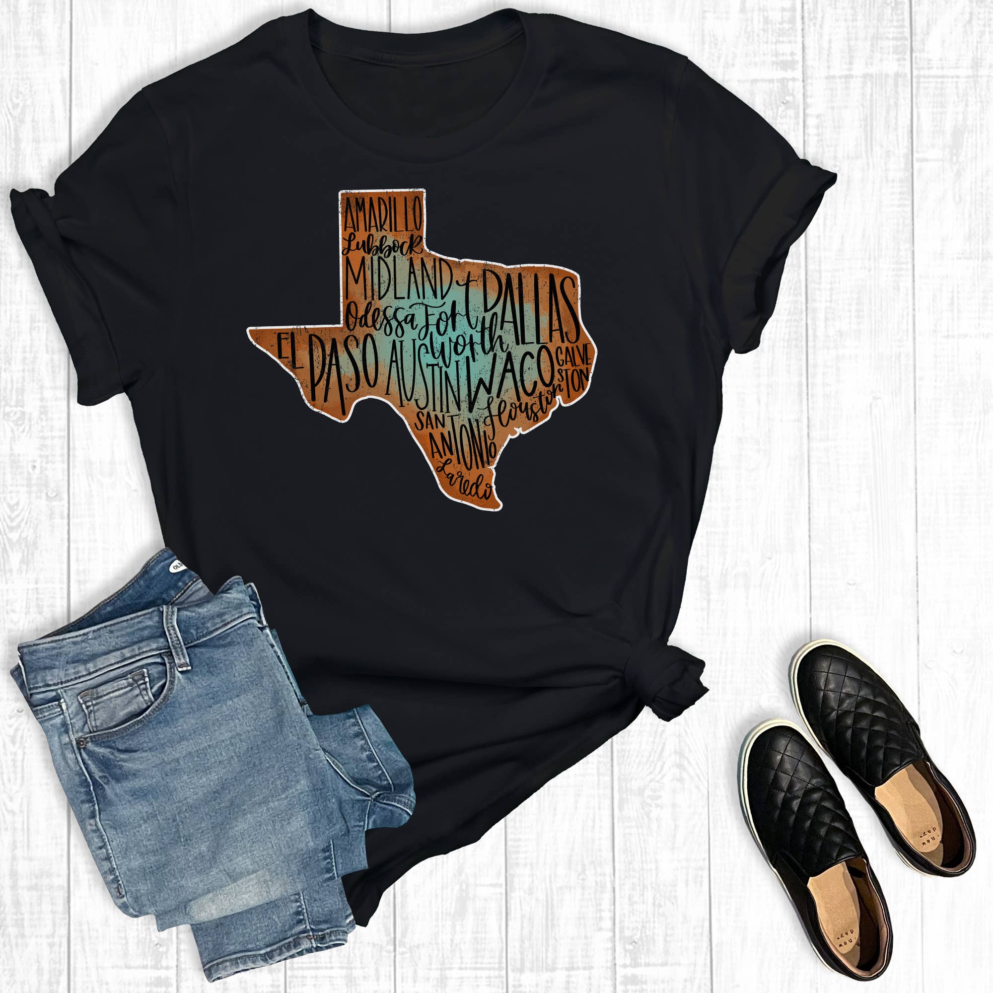 Texas Cities Graphic Tee Hoodie, Sweatshirt | PodTeesHub.com