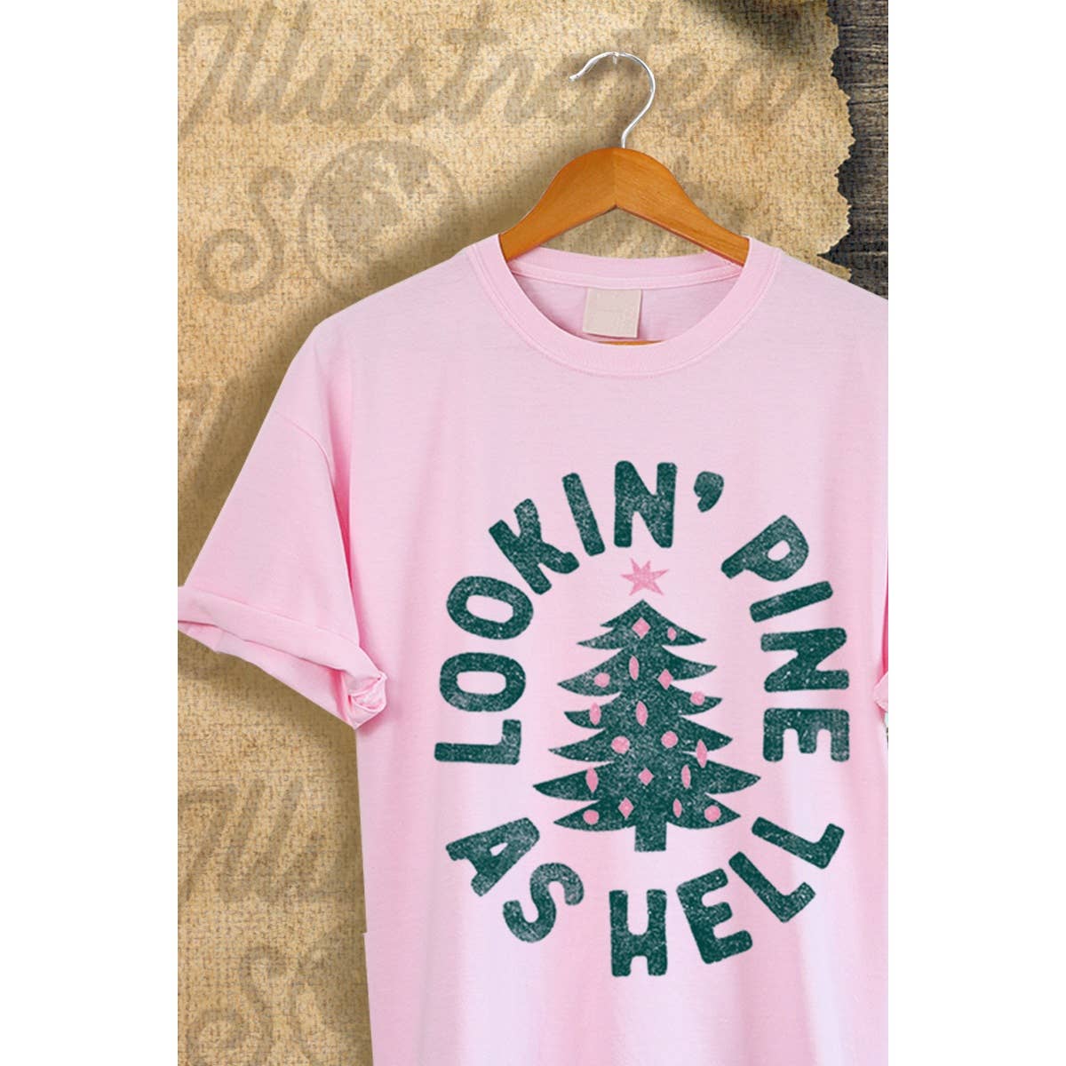 Lookin Pine As Hell Vintage Graphic Tee Hoodie, Sweatshirt | PodTeesHub.com