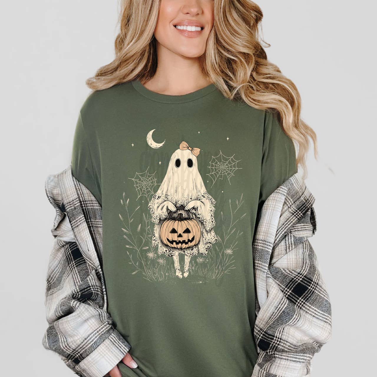 Lace Ghost Tee Hoodie, Sweatshirt | PodTeesHub.com