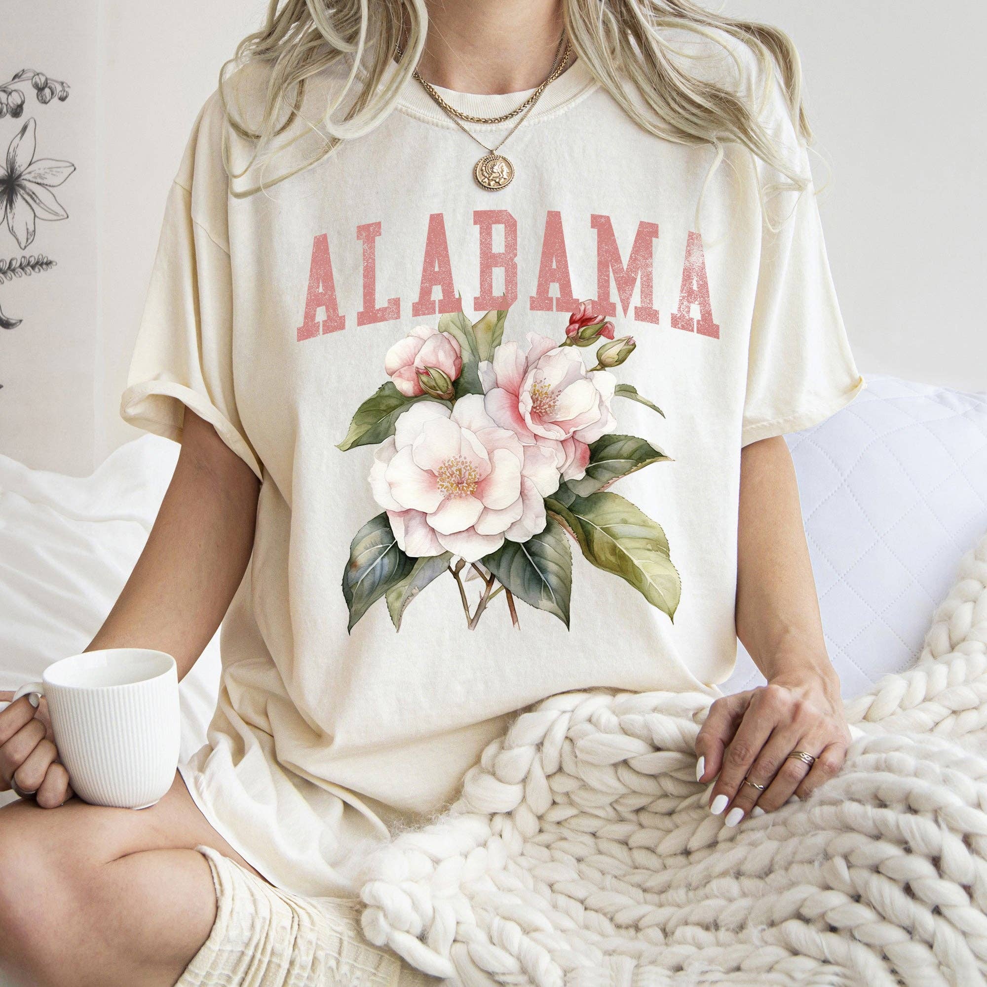 Alabama State Flower T-Shirt Hoodie, Sweatshirt | PodTeesHub.com