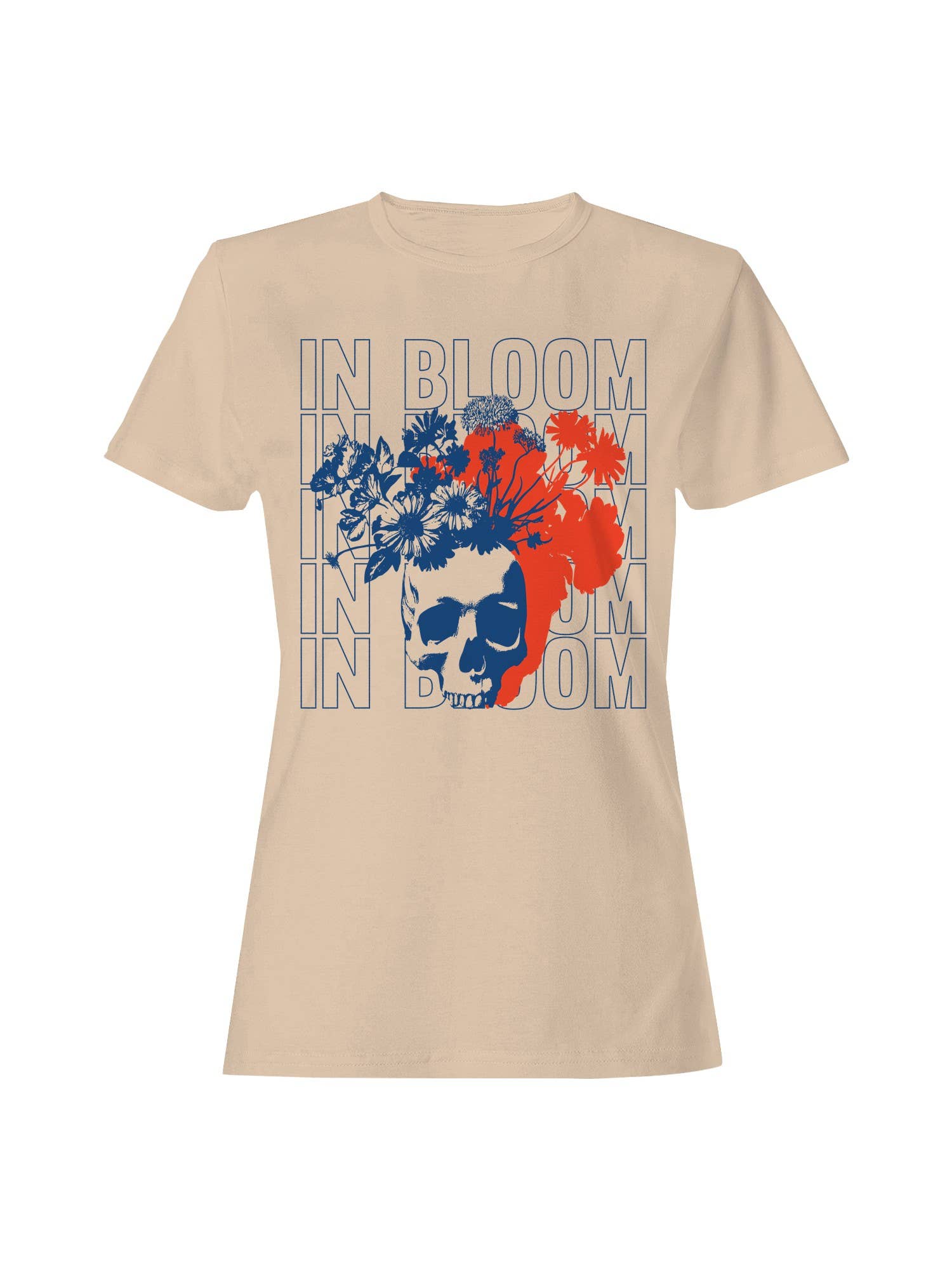 Floral Skull Design - in Bloom Women's T-Shirt Hoodie, Sweatshirt | PodTeesHub.com