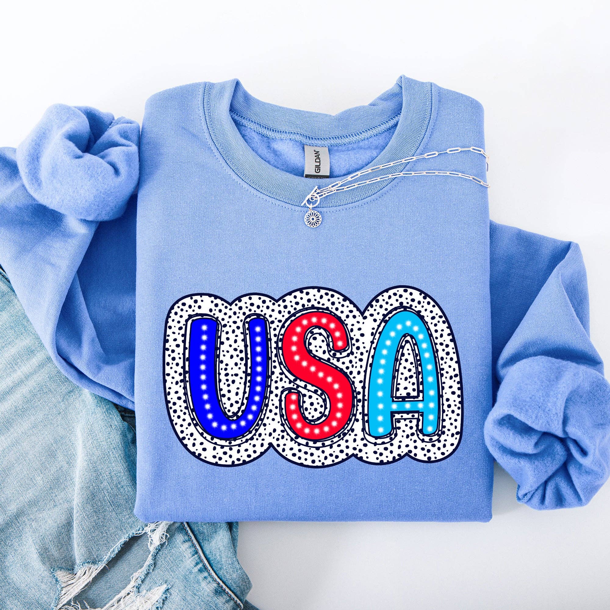 USA, Dalmatian Patriotic, America, 4th of July Sweatshirt T-Shirts, Hoodie | PodTeesHub.com