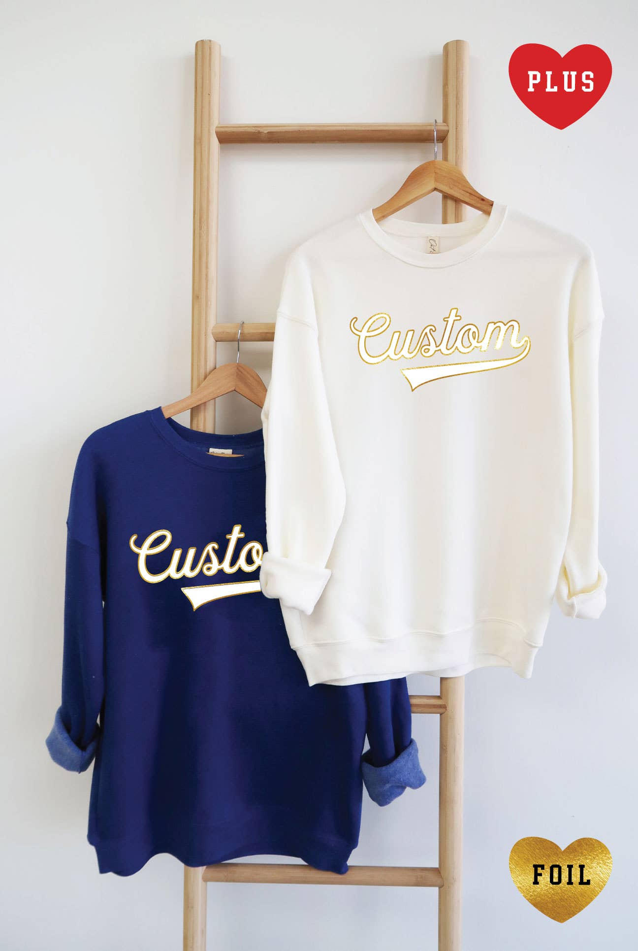 Custom Varsity Foil Plus Graphic Sweatshirt T-Shirts, Hoodie | PodTeesHub.com