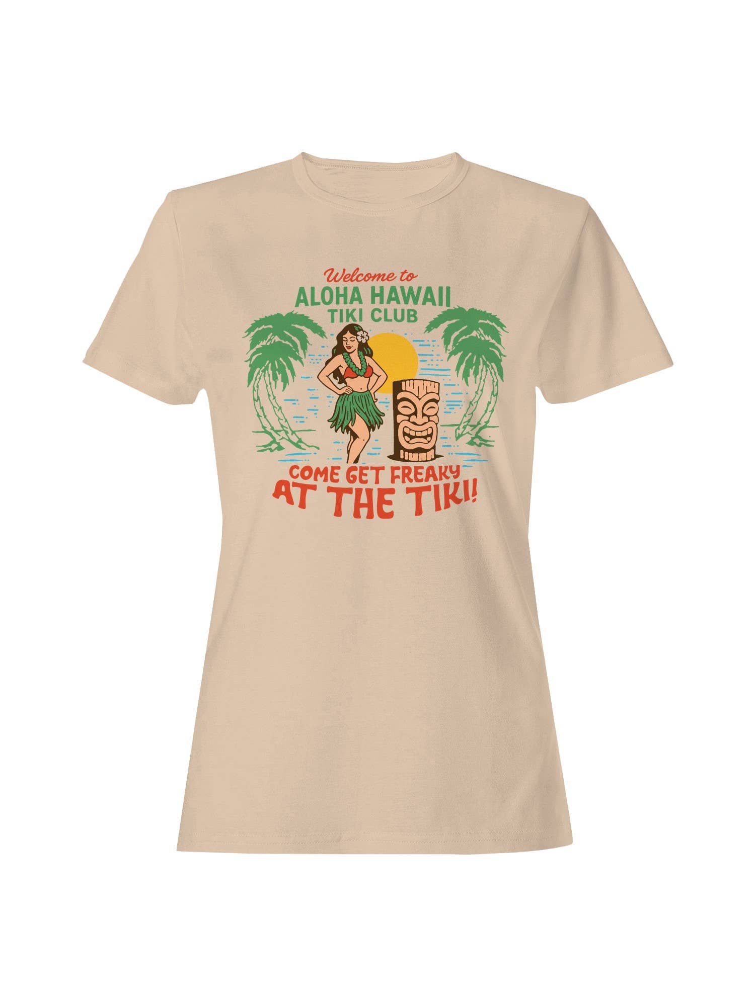 Aloha Hawaii Tiki Club Design Women's T-Shirt Hoodie, Sweatshirt | PodTeesHub.com