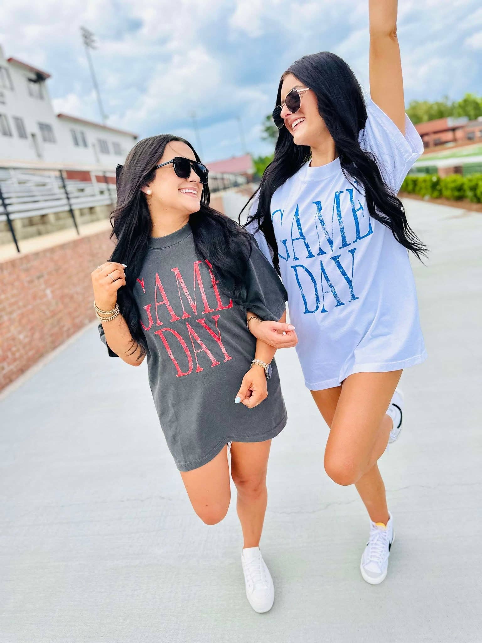 Oversized Distressed Game Day Graphic Tee Hoodie, Sweatshirt | PodTeesHub.com