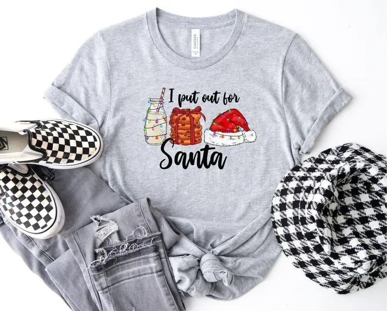 I Put Out For Santa T-Shirt Hoodie, Sweatshirt | PodTeesHub.com