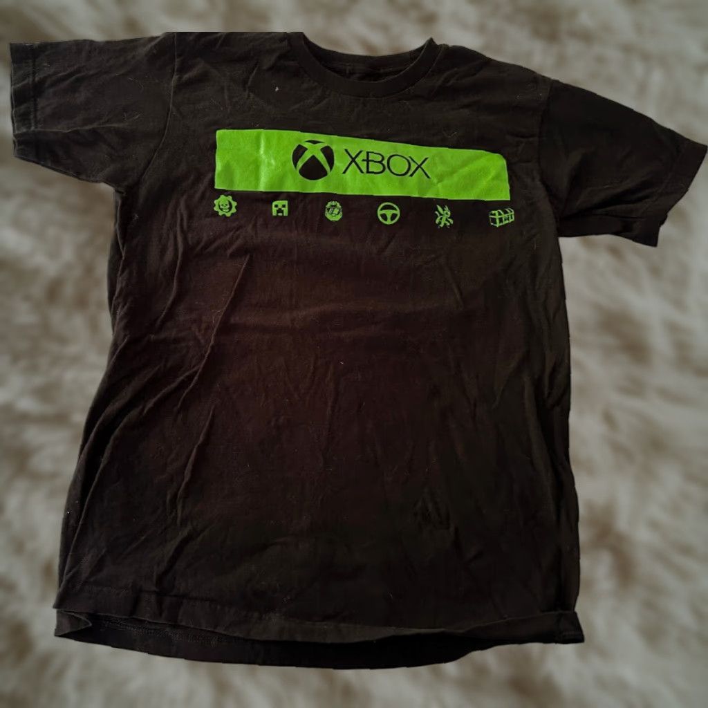 Vintage Xbox Shirt M Black Cotton Short Sleeve Men T Shirt Video Game Shirt Hoodie, Sweatshirt | PodTeesHub.com
