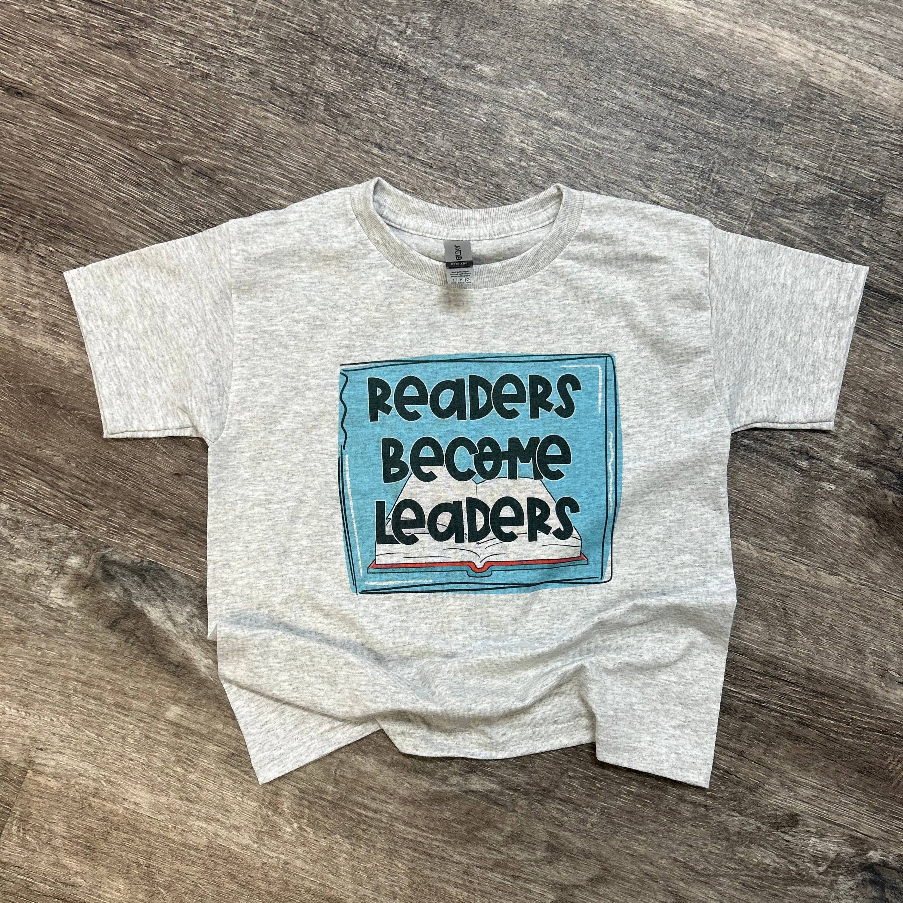 Readers Become Leaders On Ash Gray Tee Hoodie, Sweatshirt | PodTeesHub.com