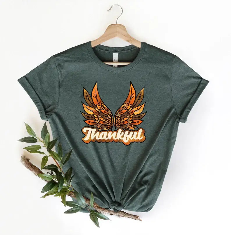 Thankful Wings T-Shirt Hoodie, Sweatshirt | PodTeesHub.com
