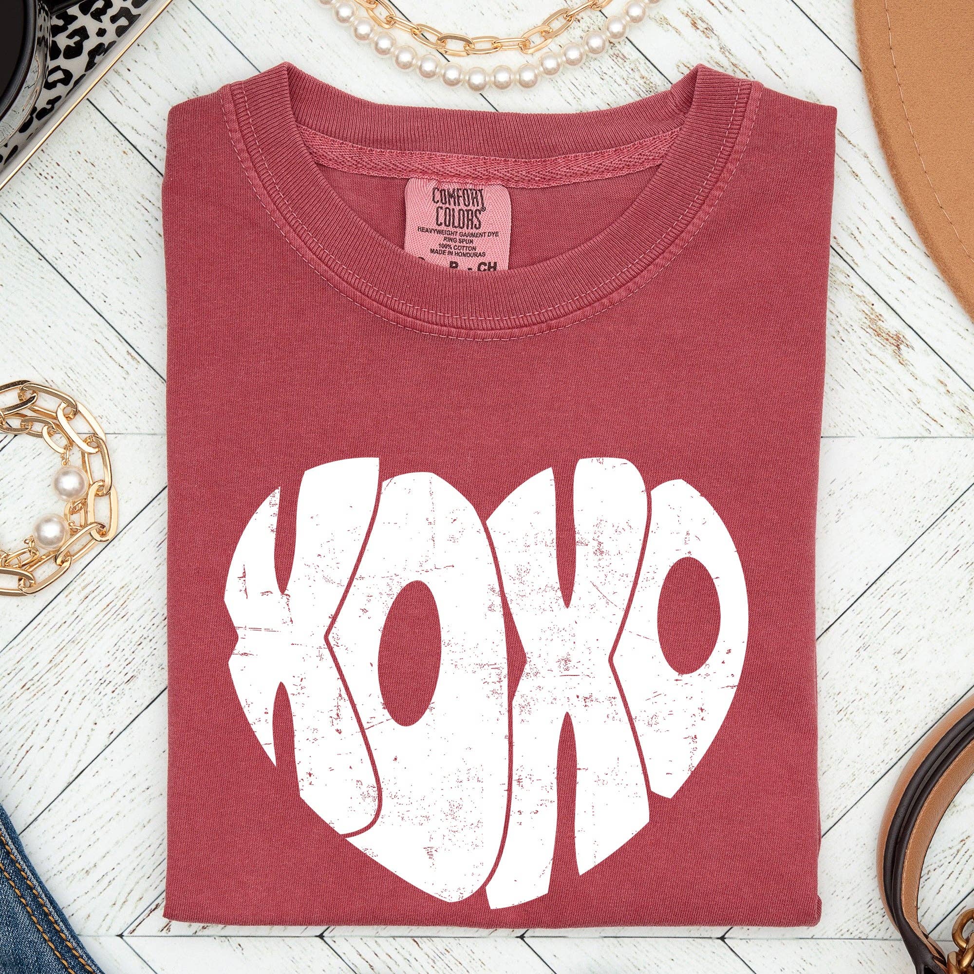 Retro Xoxo Heart, Vintage, Comfort Colors Tshirt, Valentine's Day Hoodie, Sweatshirt | PodTeesHub.com