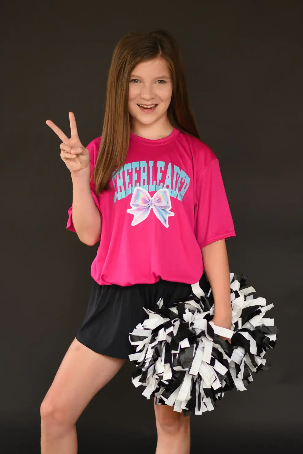 Cheerleader Bow Dri Fit Tee Hoodie, Sweatshirt | PodTeesHub.com