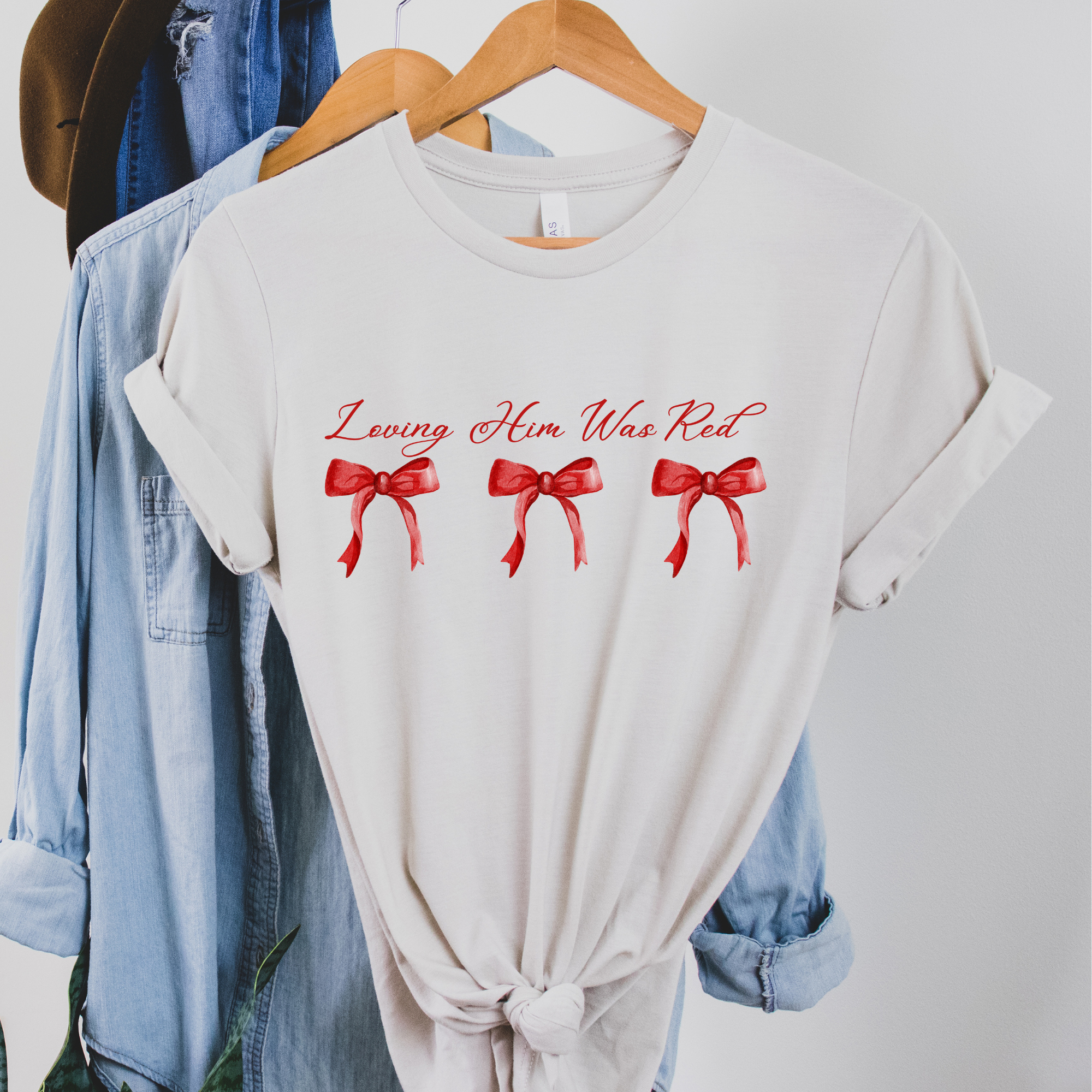 Red Lover Bow Graphic Tee Hoodie, Sweatshirt | PodTeesHub.com