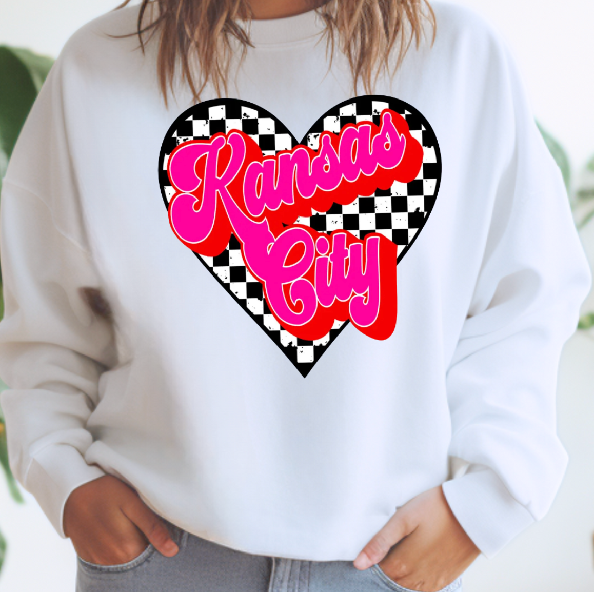 Retro Heart Kansas City Tee or Sweatshirt Hoodie | PodTeesHub.com