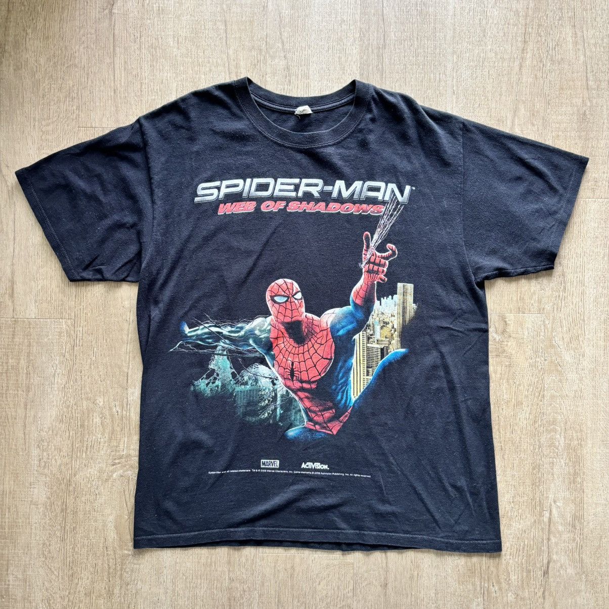 Vintage Spiderman Web Of Shadows Tshirt Hoodie, Sweatshirt | PodTeesHub.com