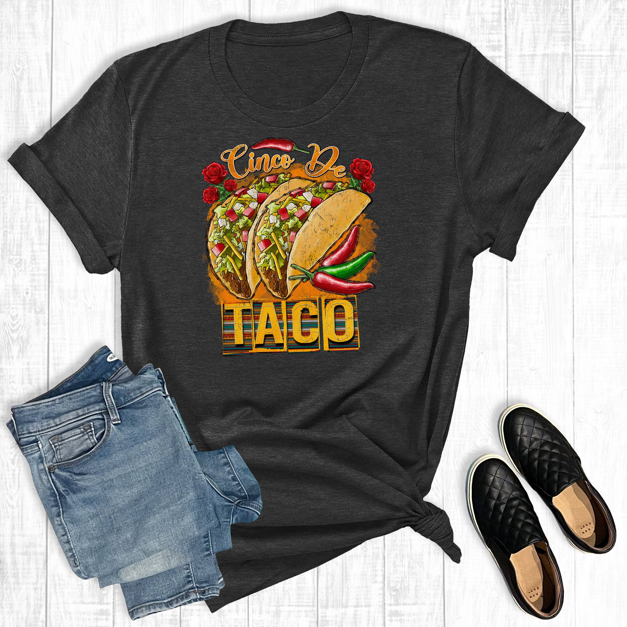 Cinco De Taco Graphic Tee Hoodie, Sweatshirt | PodTeesHub.com