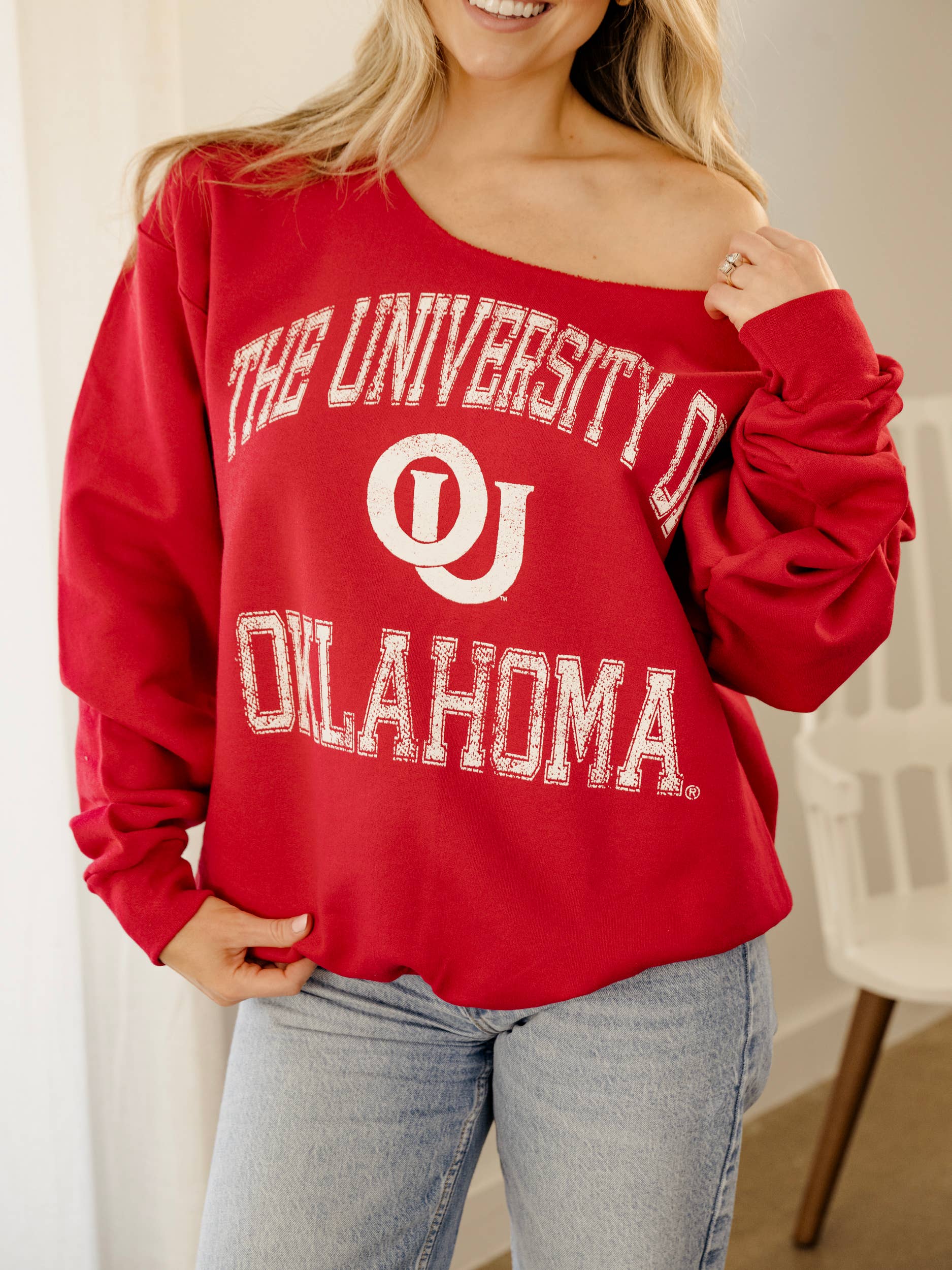 Ou Sooners Vintage Sport Red Flashdance Sweatshirt T-Shirts, Hoodie | PodTeesHub.com