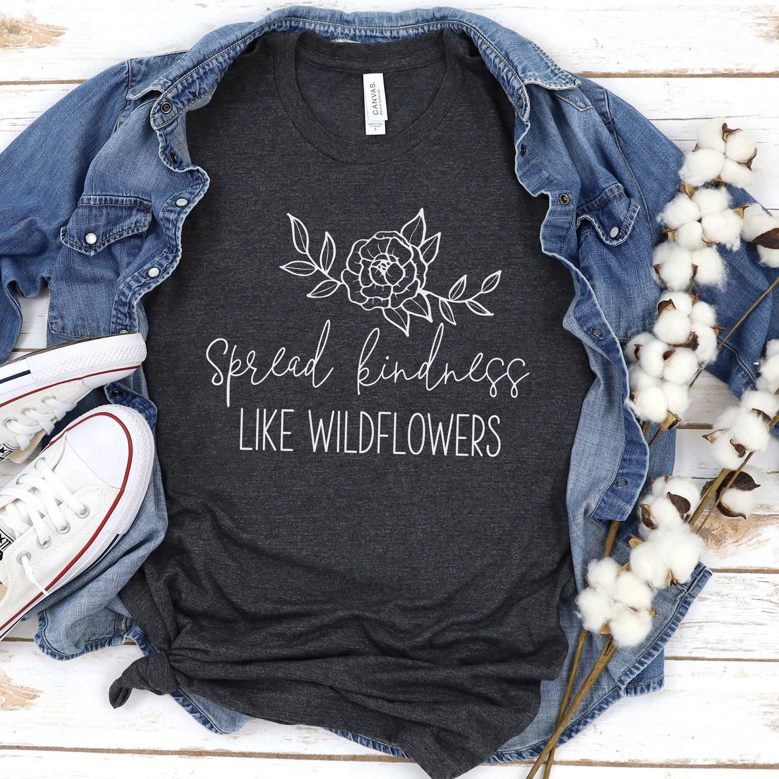 Spread Kindness Like Wildflowers T-Shirt Hoodie, Sweatshirt | PodTeesHub.com