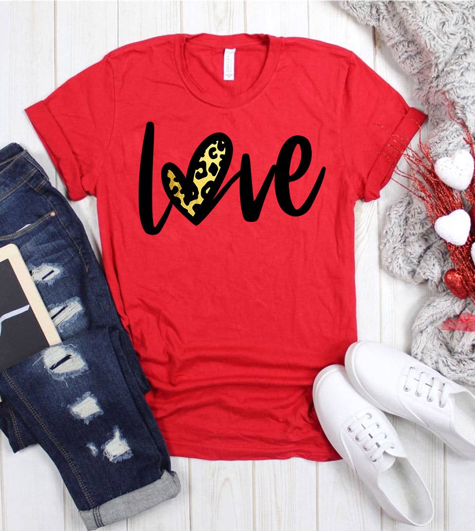 Love Leopard - Valentine's Day Cute Fun Love Gift T-Shirt Hoodie, Sweatshirt | PodTeesHub.com