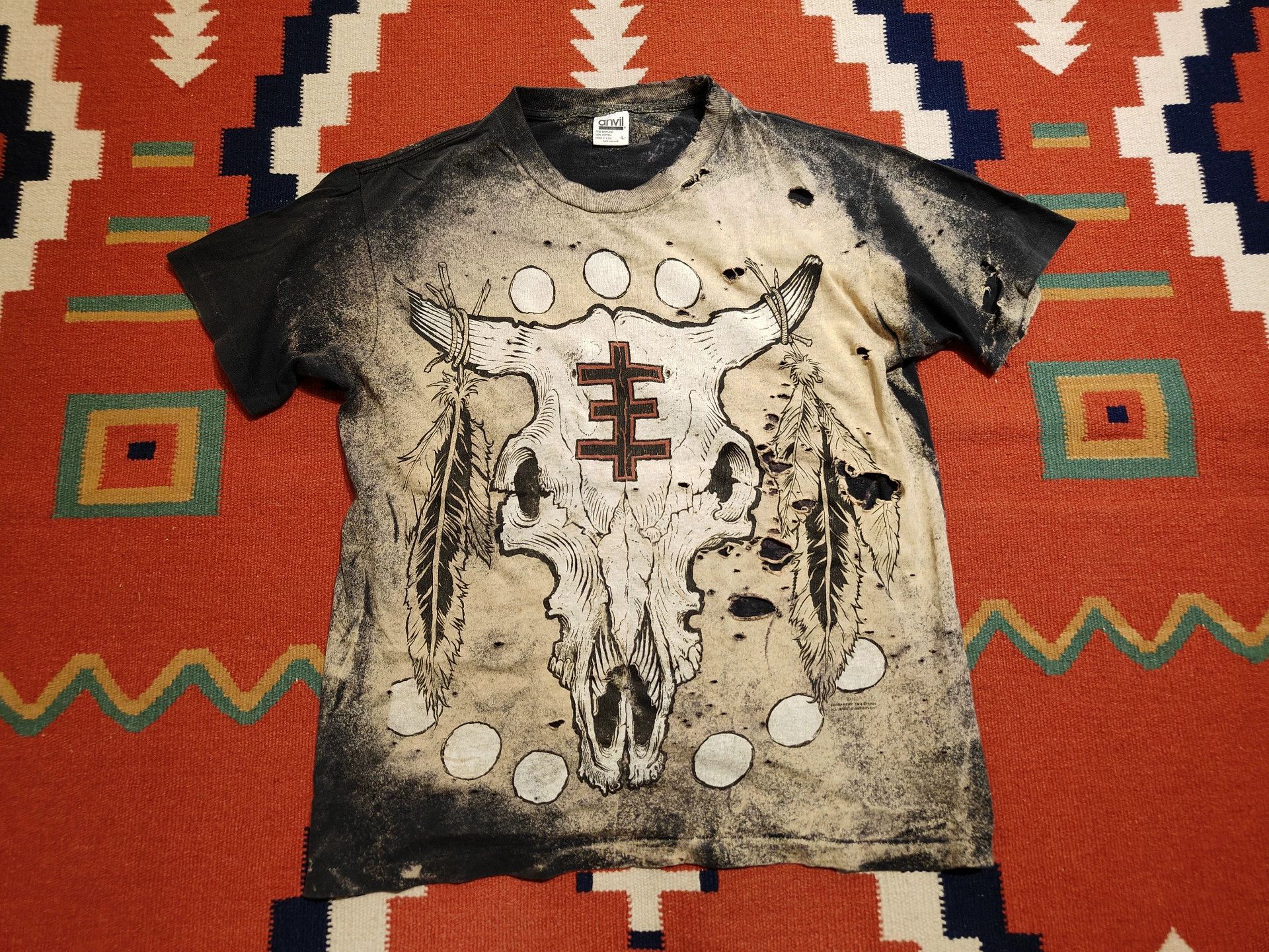Vintage Anvil Skeleton Graphic Tee Hoodie, Sweatshirt | PodTeesHub.com