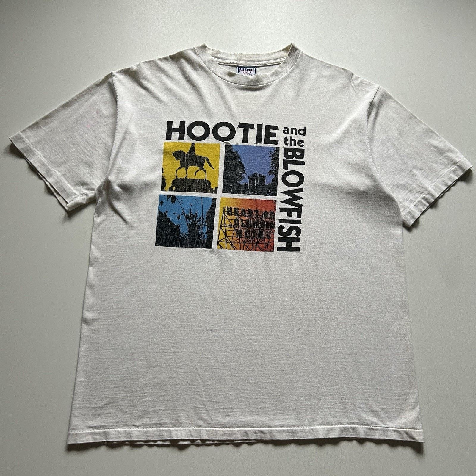 Vintage 90s Hootie And The Blowfish Shirt Xl Tour Distressed Hoodie, Sweatshirt | PodTeesHub.com