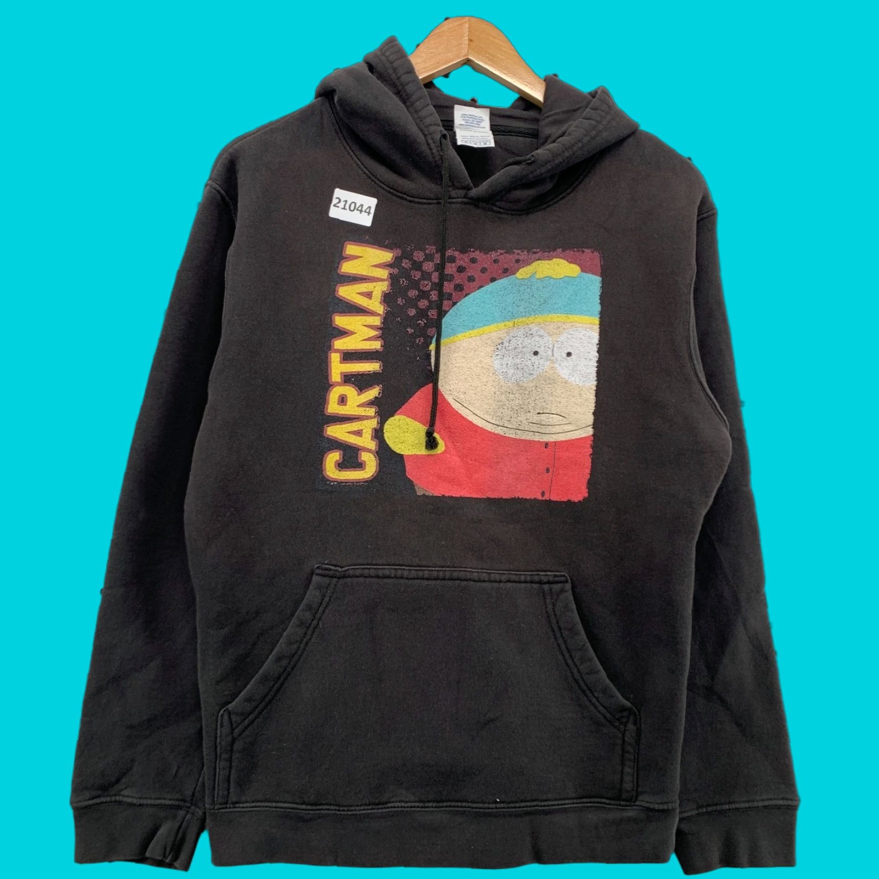 Delta South Park Cartman Hooded Sweatshirt Faded Black Adult Medium 20 5x26 Pullover T-Shirts, Hoodie | PodTeesHub.com