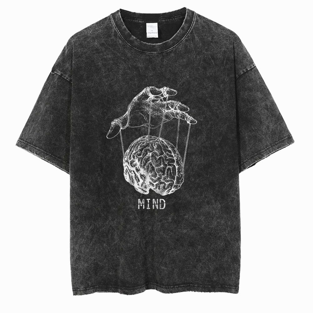 Japanese Brand Y2k Vintage Gothic Hand Destroy Mind Gym Washed T Shirt Hoodie, Sweatshirt | PodTeesHub.com