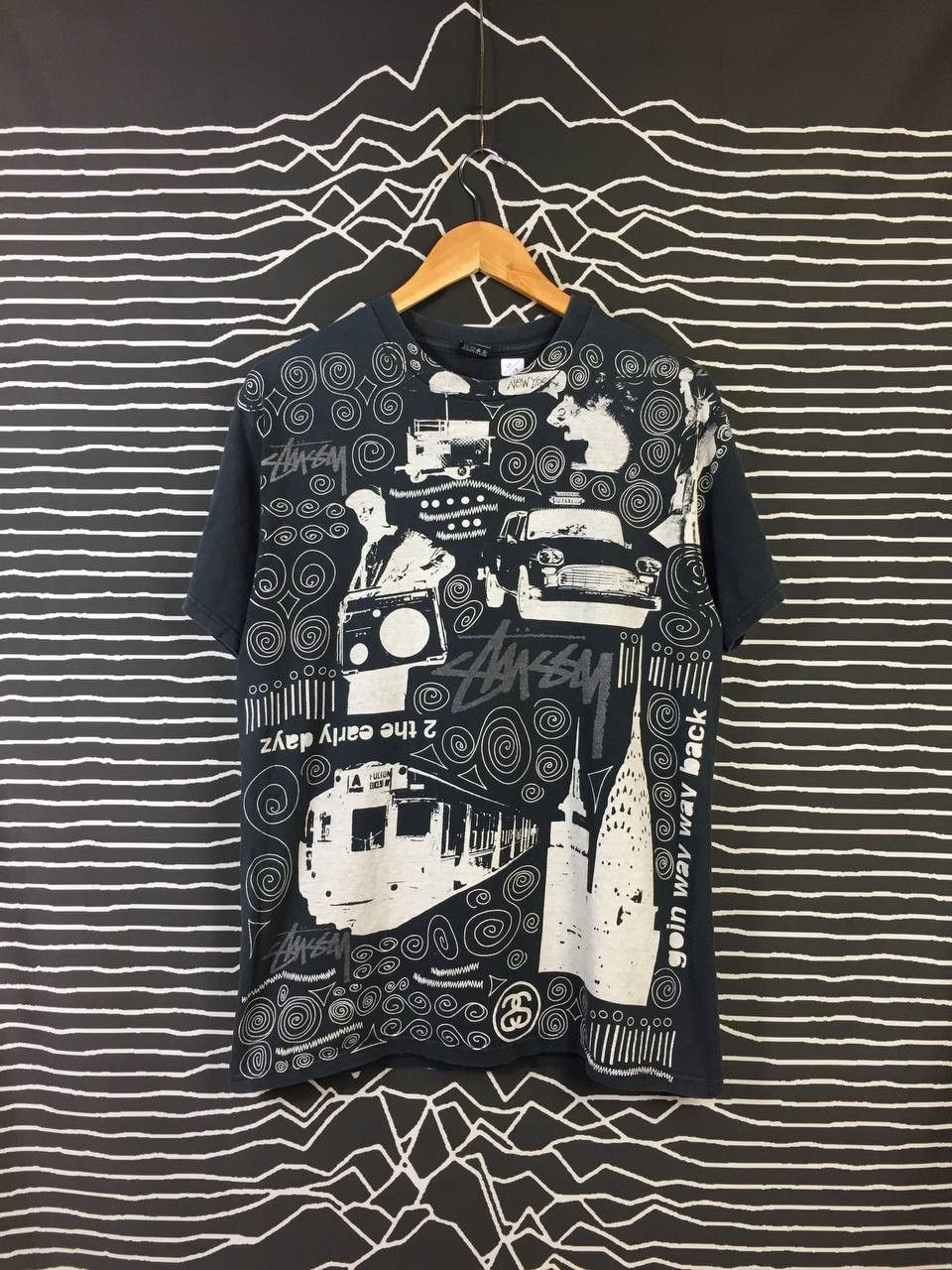 Vtg Stussy Skateboards All Over Print Tee Hoodie, Sweatshirt | PodTeesHub.com