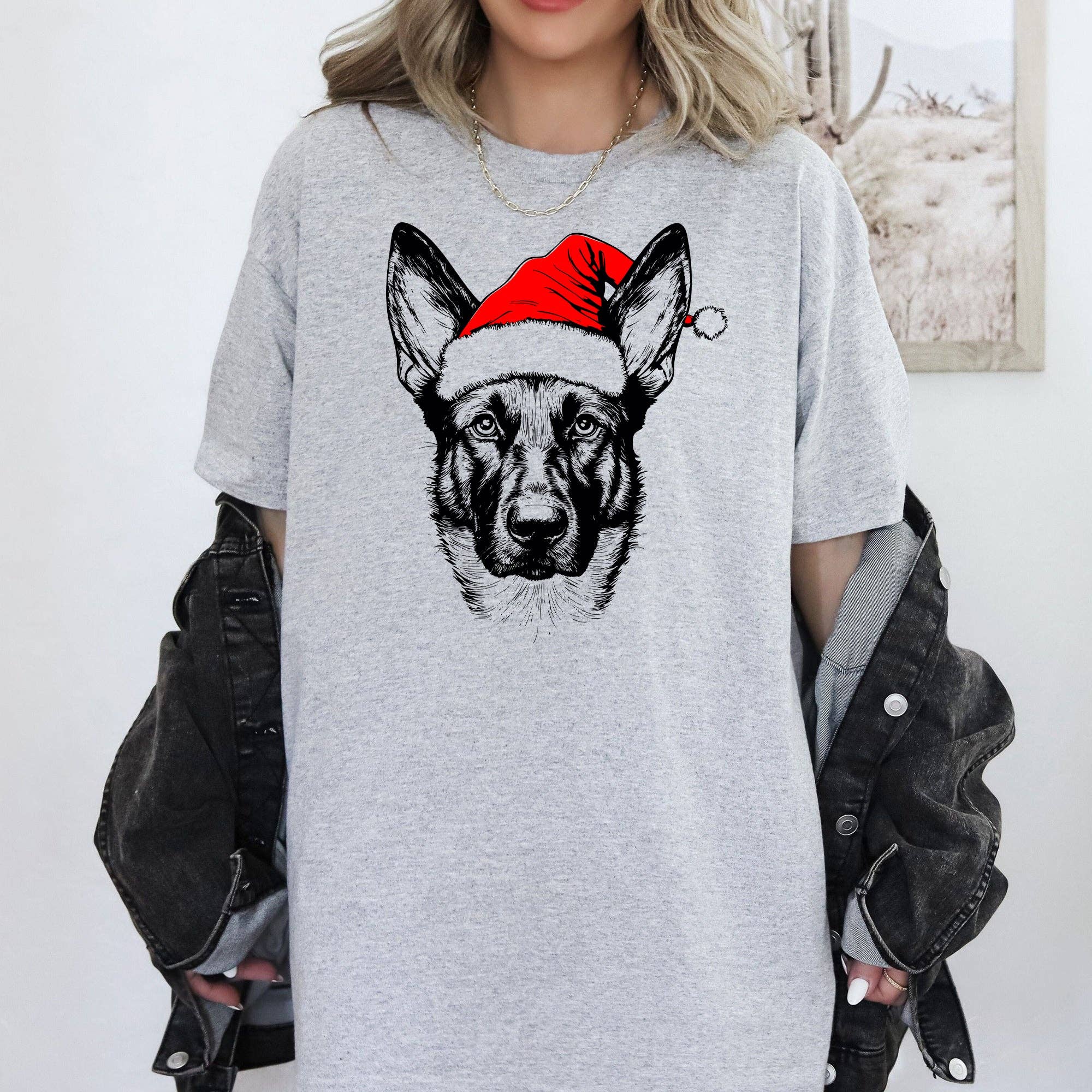 Belgian Malinois, Santa, Christmas, Dog Lover, Pet T-Shirt Hoodie, Sweatshirt | PodTeesHub.com