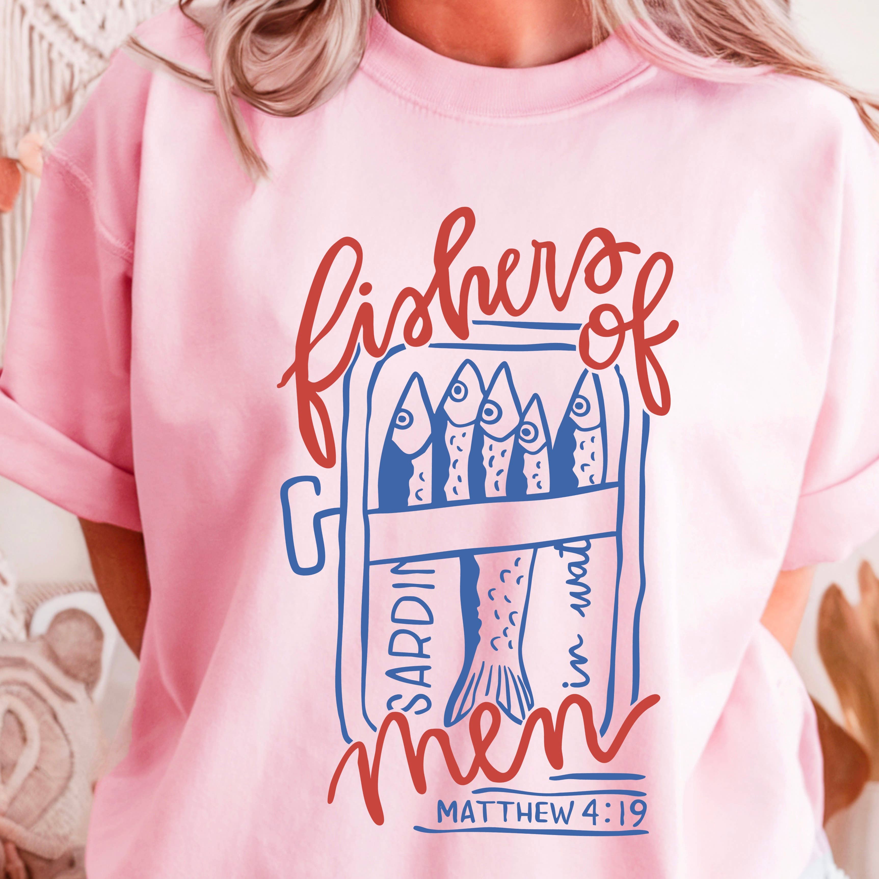 Fishers of Men  Christian Graphic T-Shirt | Gildan Hoodie, Sweatshirt | PodTeesHub.com