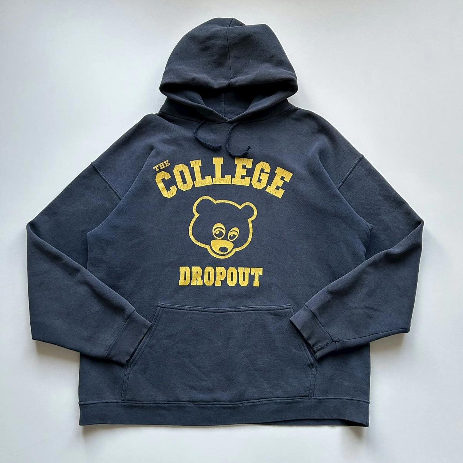 Rap Tees X Vintage Vintage 2004 Kanye West The College Drop Out Graphic Hoodie Sweatshirt | PodTeesHub.com