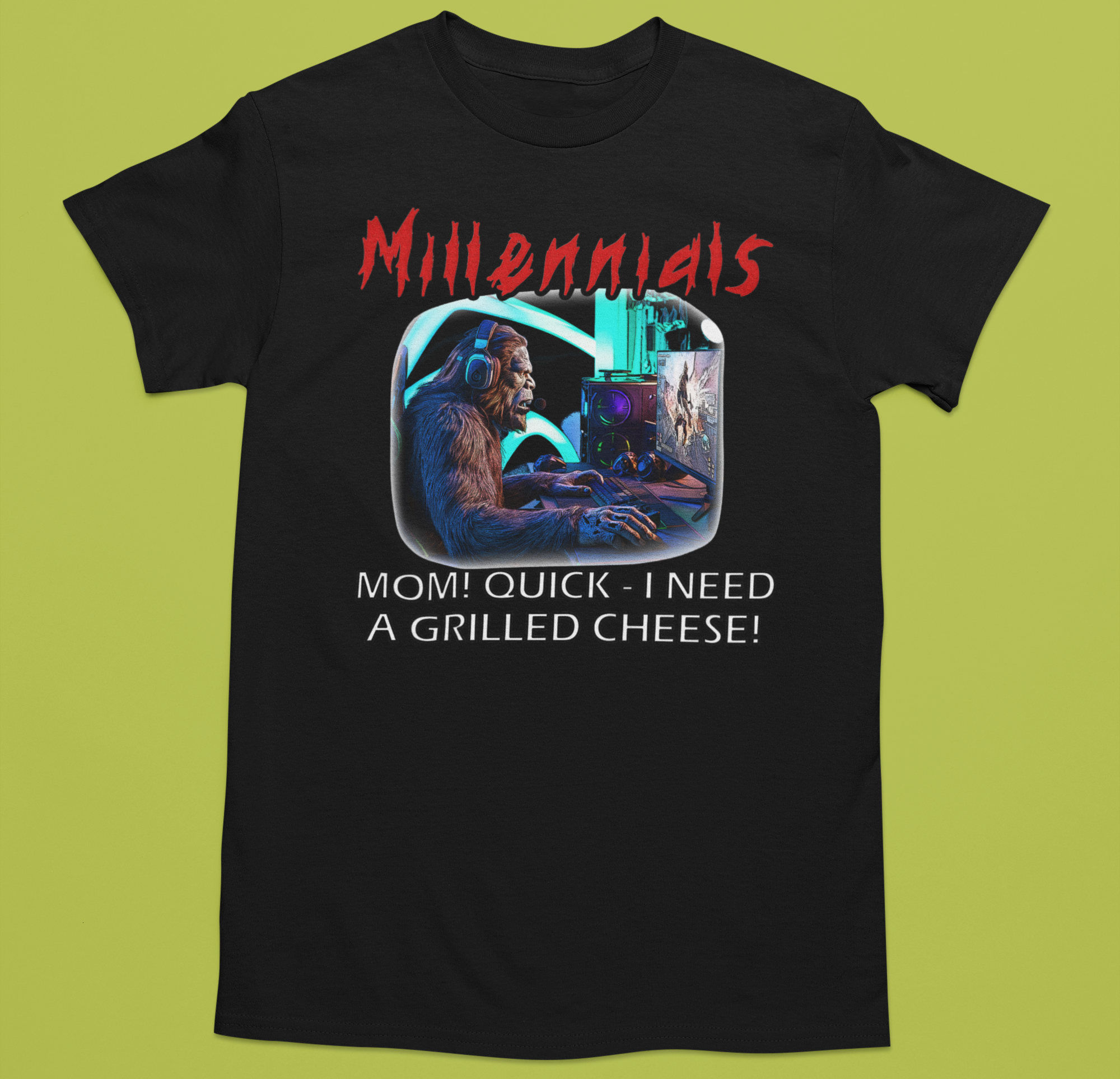Bigfoot Millennials Generation Tshirt (Black) Hoodie, Sweatshirt | PodTeesHub.com