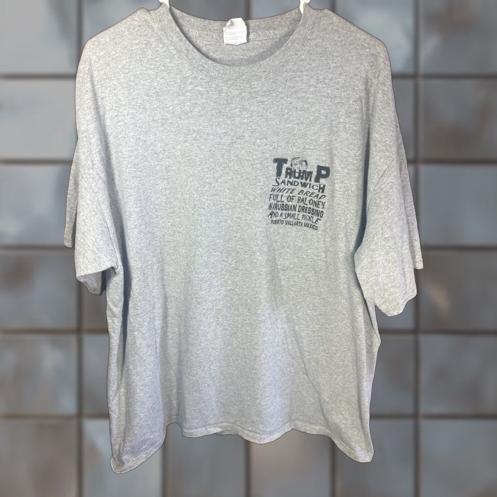 Vintage Retro Trump Sandwich T Shirt Gray 2xl Yazbek Mens Funny Retro Hoodie, Sweatshirt | PodTeesHub.com