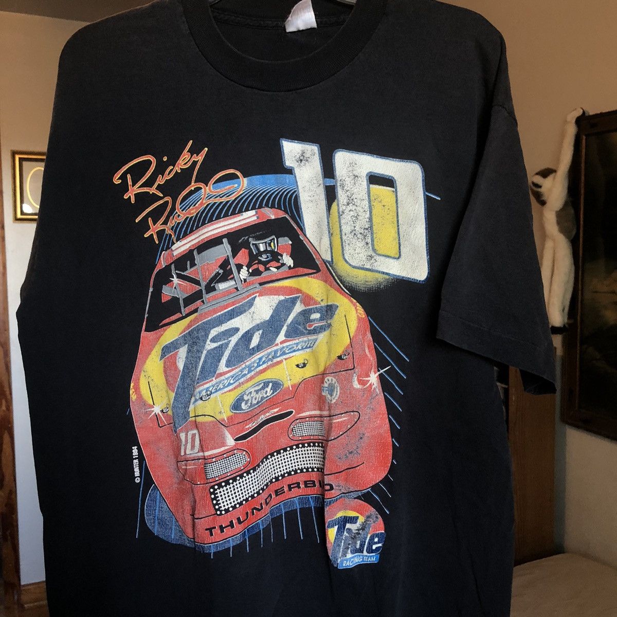 Vintage 1990s Nascar Ricky Rudd 10 Tide Racing Graphic Tee Hoodie, Sweatshirt | PodTeesHub.com