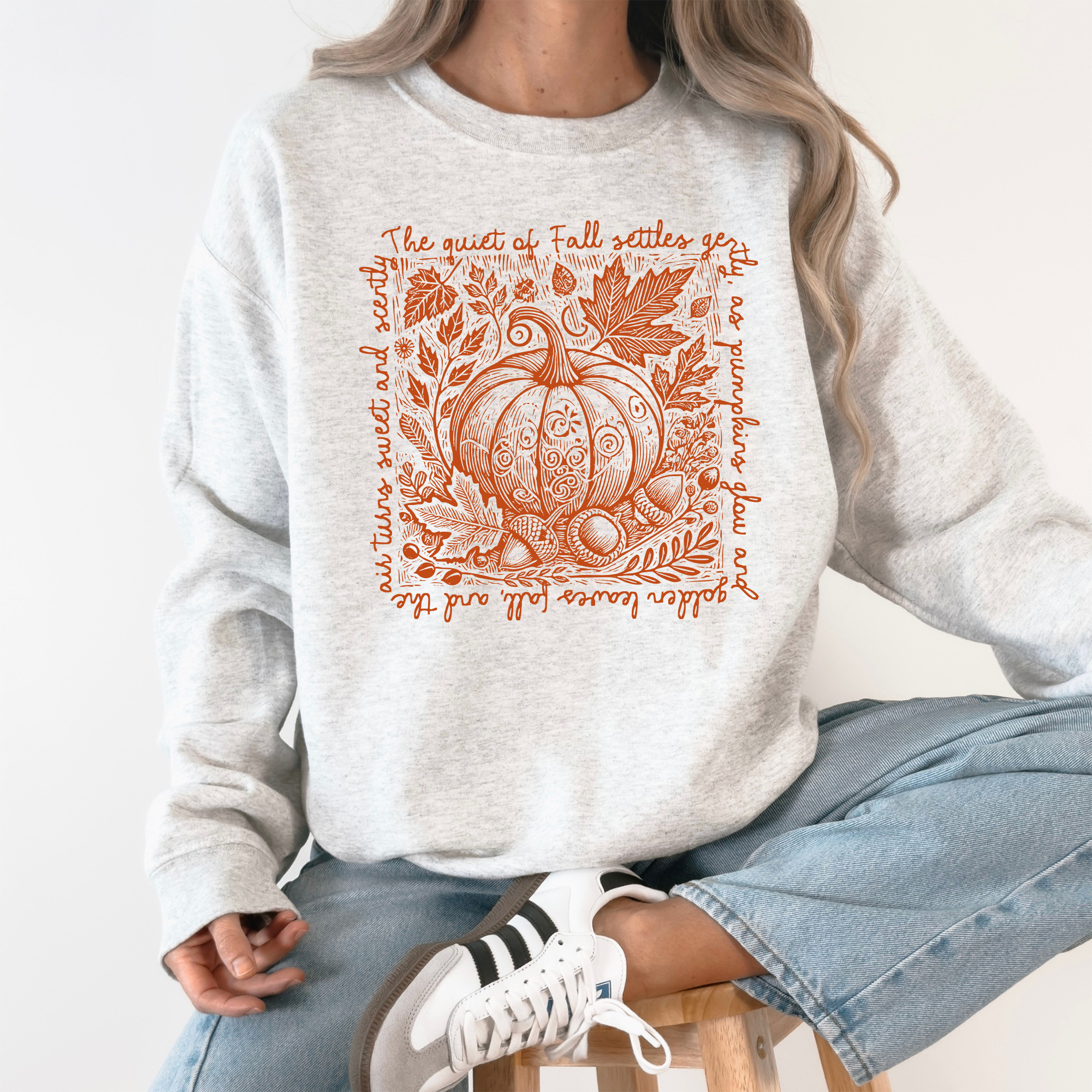 Fall Quote, Pumpkin, Autumn, Minimalist, Pretty Sweatshirt T-Shirts, Hoodie | PodTeesHub.com