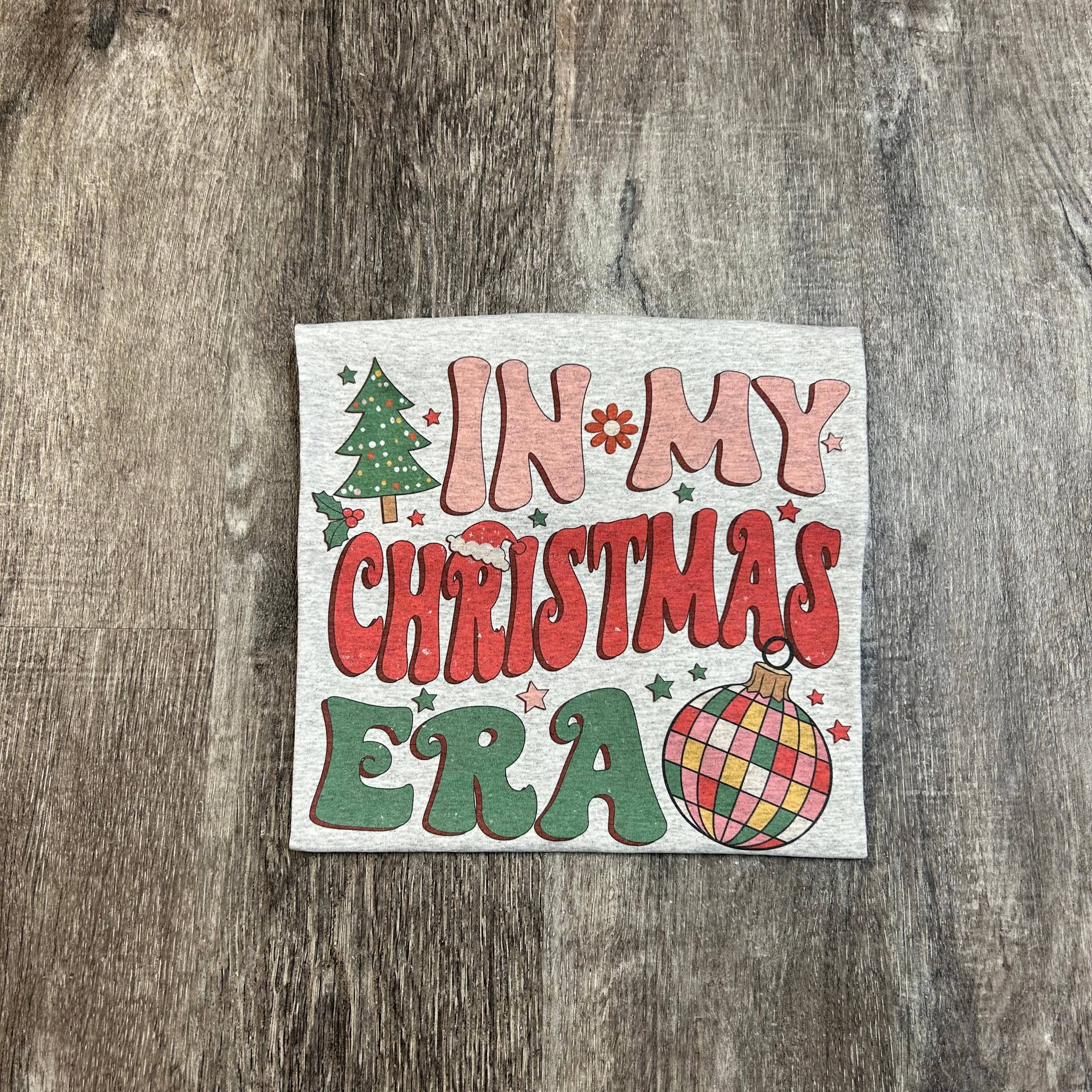 In My Christmas Era Disco Ball Ornament On Ash Gray Tee Hoodie, Sweatshirt | PodTeesHub.com