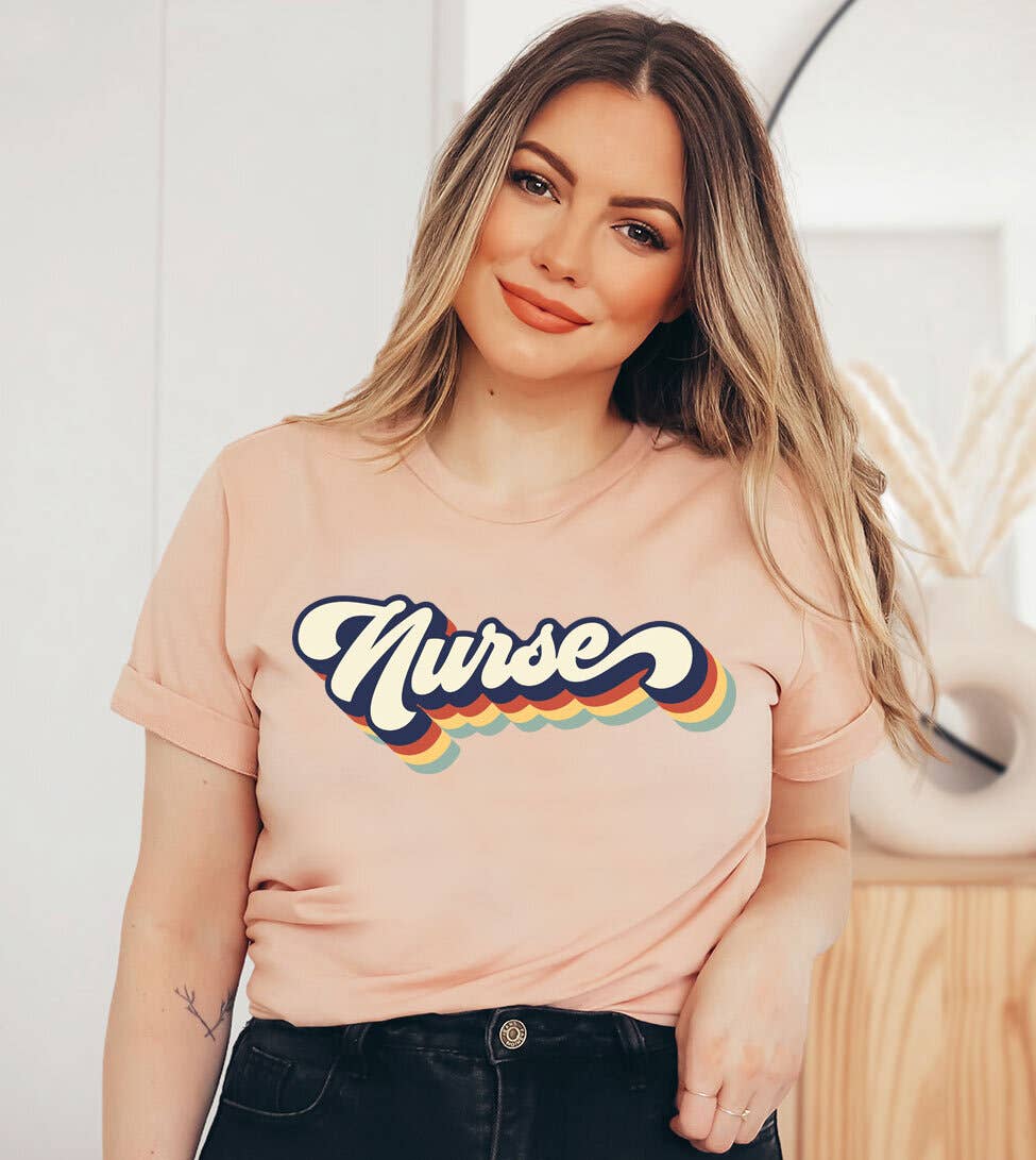 Nurse Multi Color  - Retro Nurse T-Shirt Hoodie, Sweatshirt | PodTeesHub.com