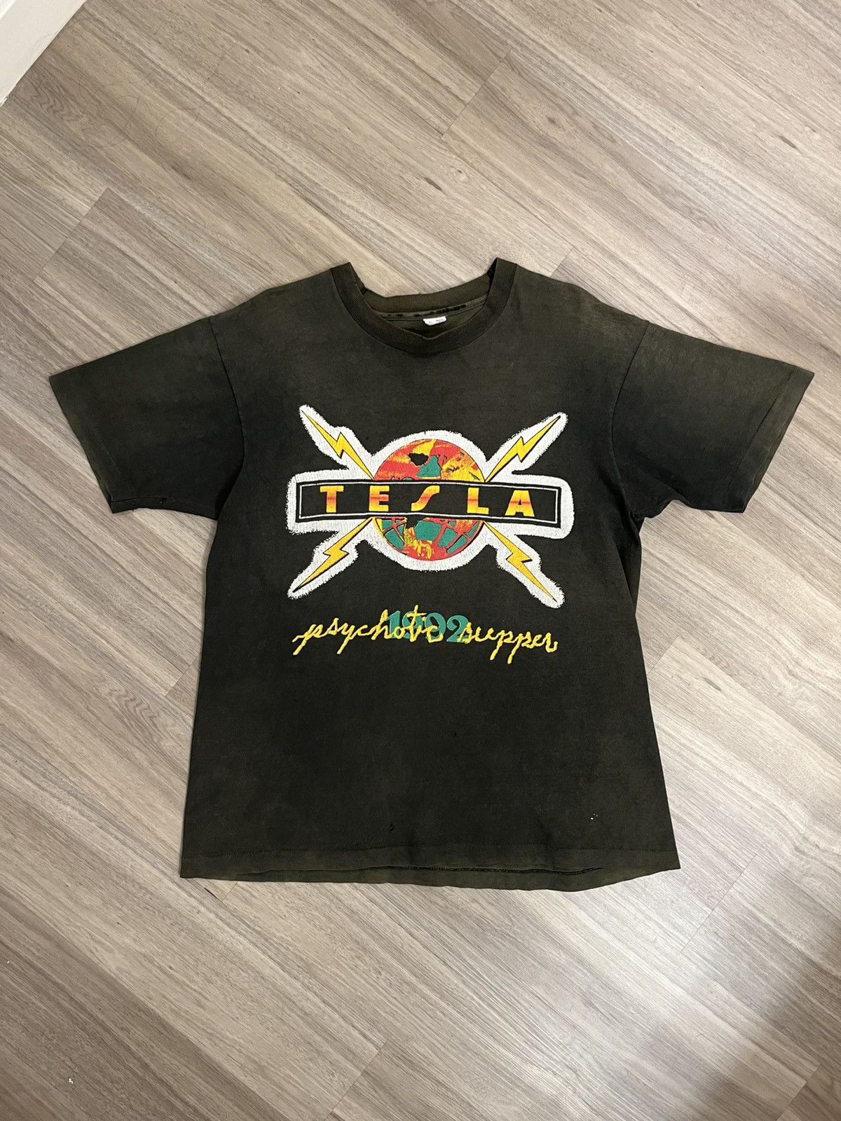 Vintage 1992 Tesla Firehouse Band Tee Psychotic Supper Tour Hoodie, Sweatshirt | PodTeesHub.com