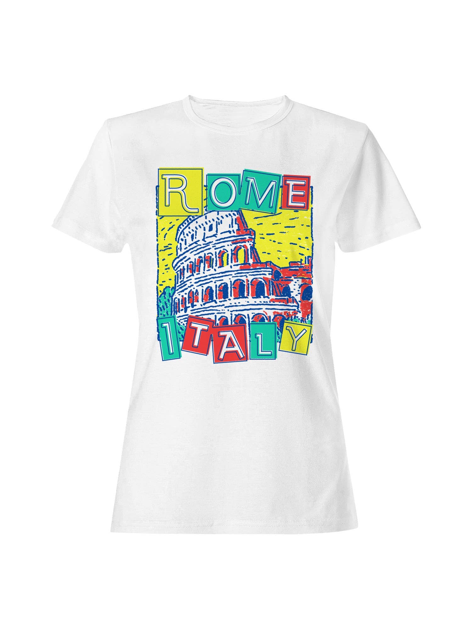 Rome Italy Vibrant Colosseum Art Women's T-Shirt Hoodie, Sweatshirt | PodTeesHub.com