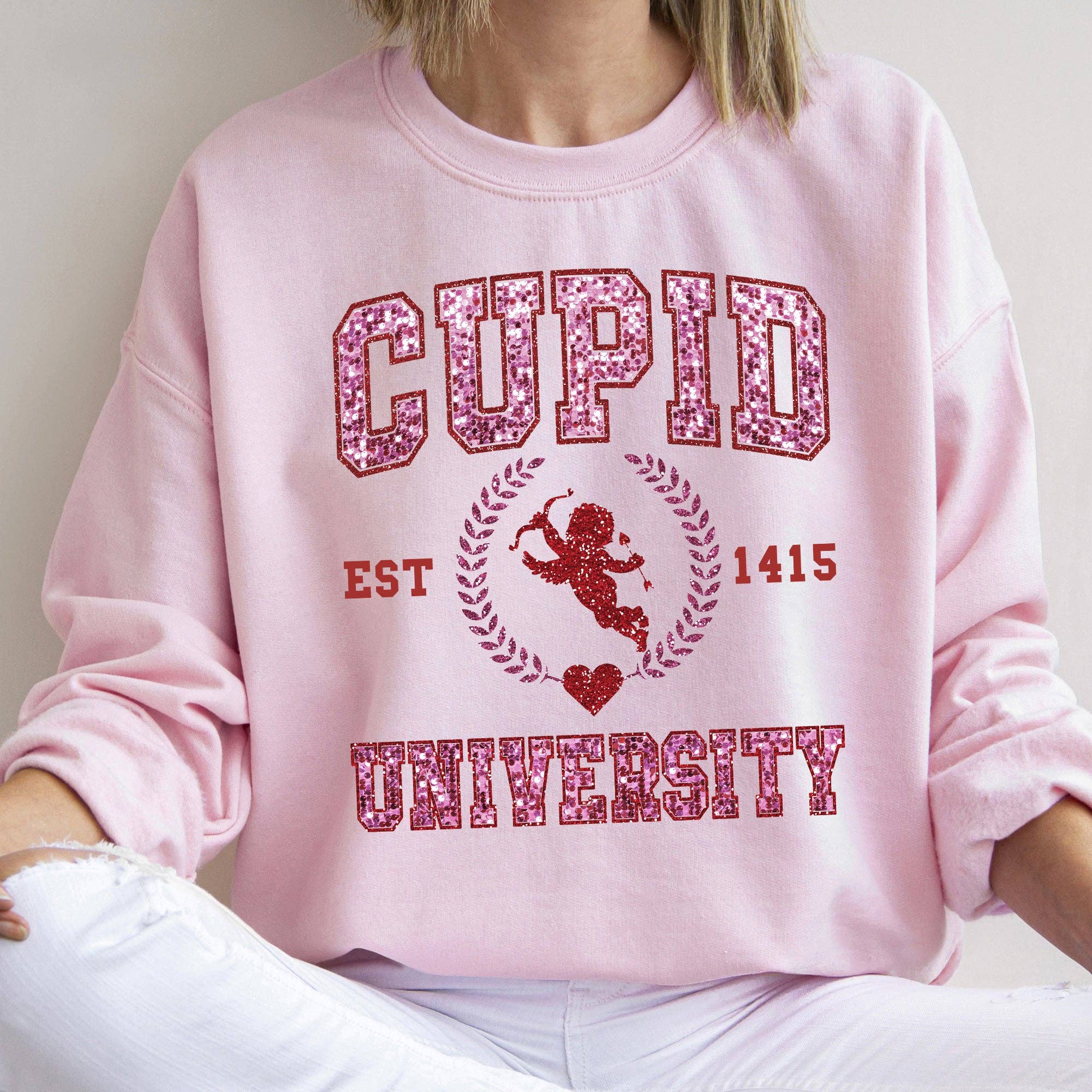 Cupid University, College, Valentine's Day, Love, Sweatshirt T-Shirts, Hoodie | PodTeesHub.com
