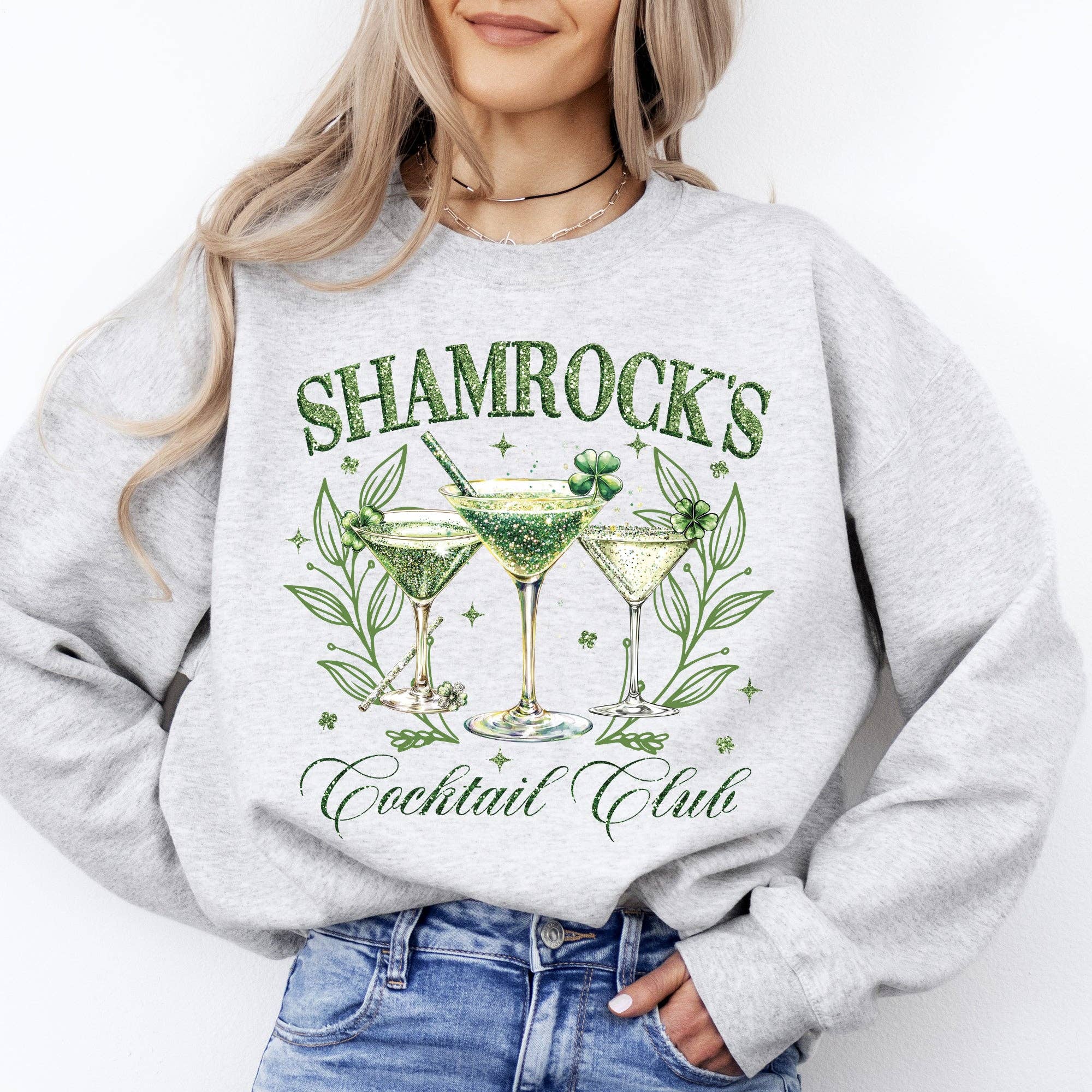 Shamrock's Cocktail Club, St Patrick's Day, Sweatshirt T-Shirts, Hoodie | PodTeesHub.com