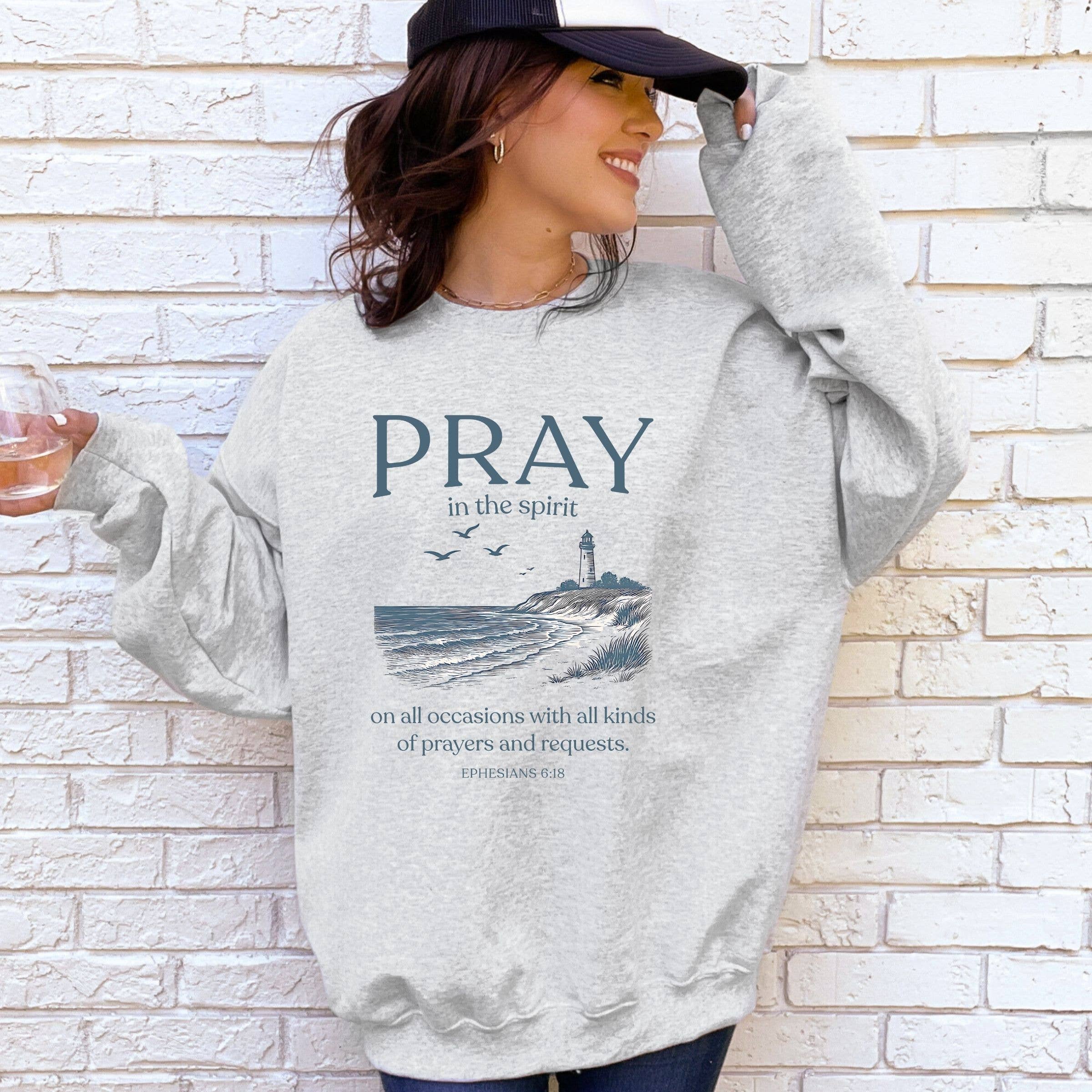Pray in Spirit Floral Western Spring Graphic Sweatshirt T-Shirts, Hoodie | PodTeesHub.com