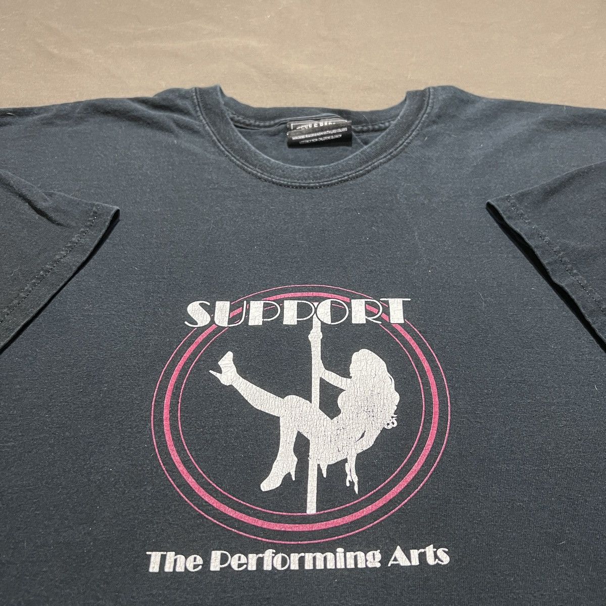 Vintage Y2k Support The Performing Arts Stripper Graphic Tee 2xl Hoodie, Sweatshirt | PodTeesHub.com