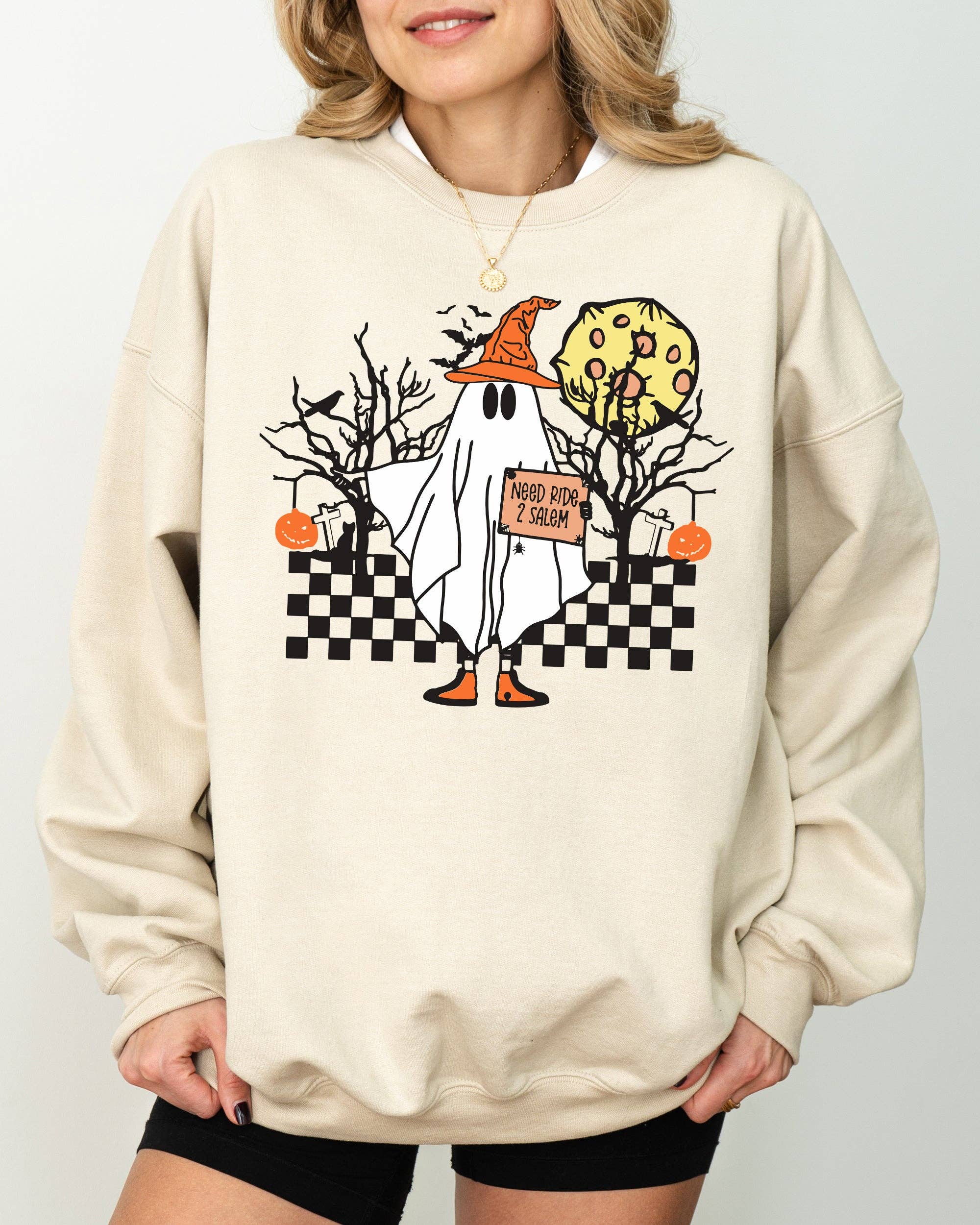 Need Ride To Salem, Ghost, Spooky Scary Halloween Sweatshirt T-Shirts, Hoodie | PodTeesHub.com