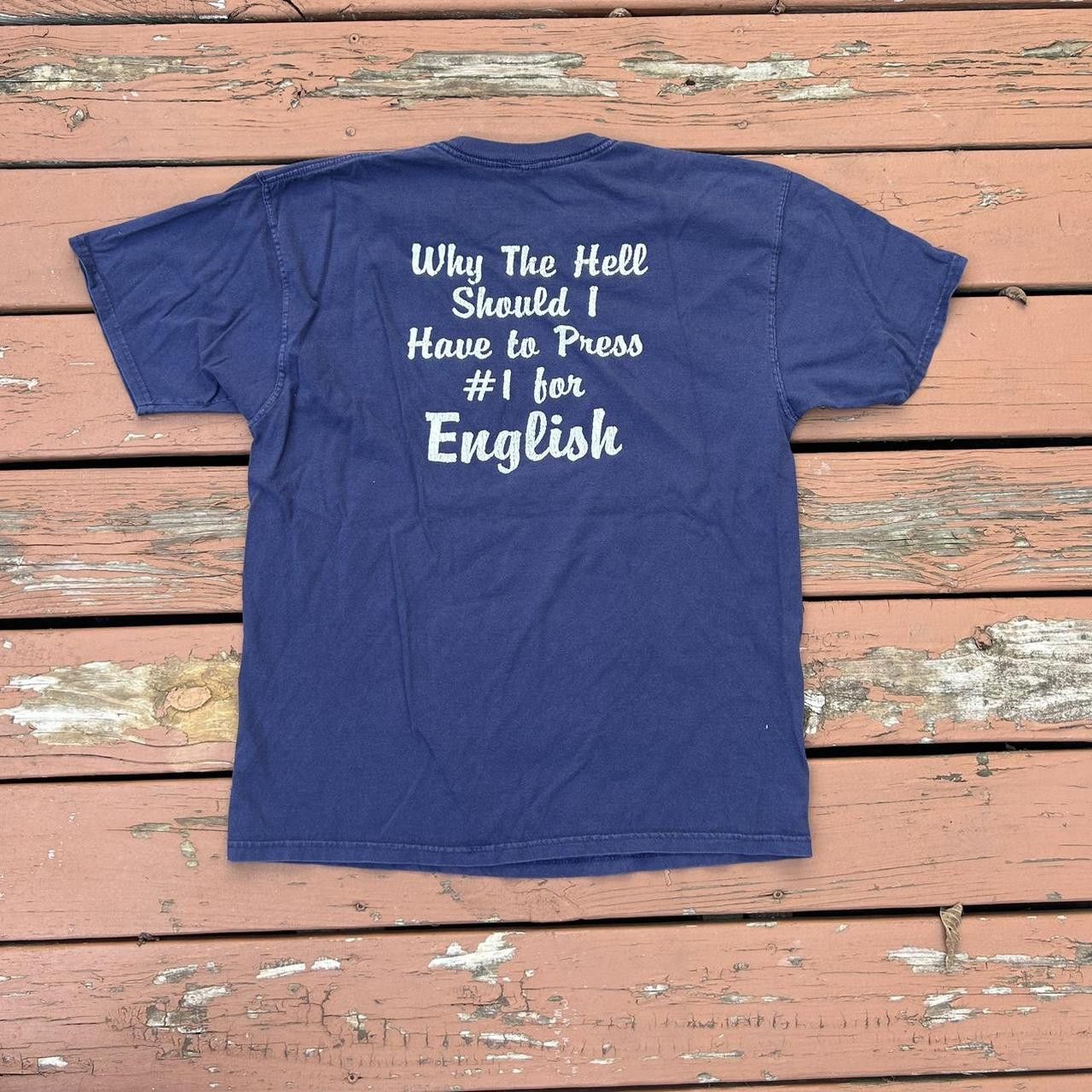 Jerzees Vintage Funny Navy Streetwear Tee Size L Hoodie, Sweatshirt | PodTeesHub.com
