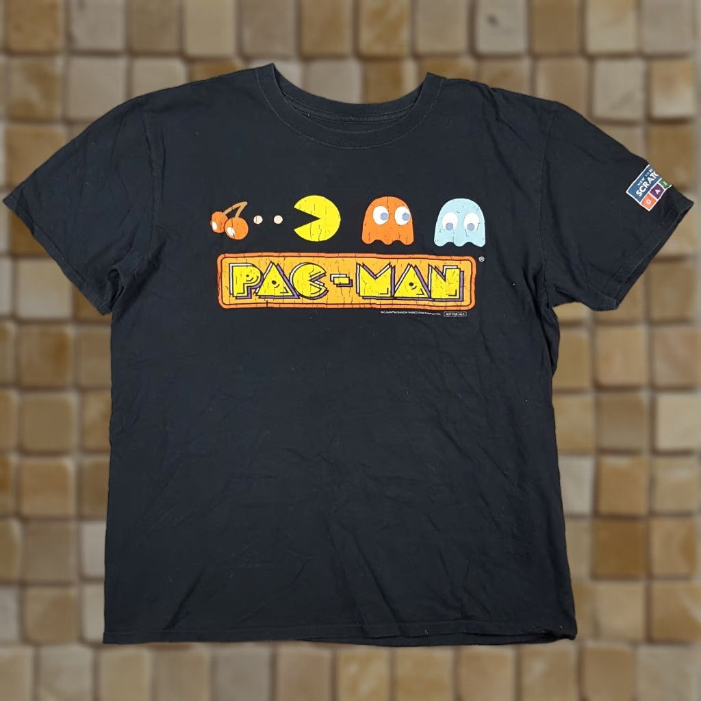 Etro Vintage Bandai Pac Man 90s Video Game S Large Black Retro T-Shirts, Hoodie, Sweatshirt