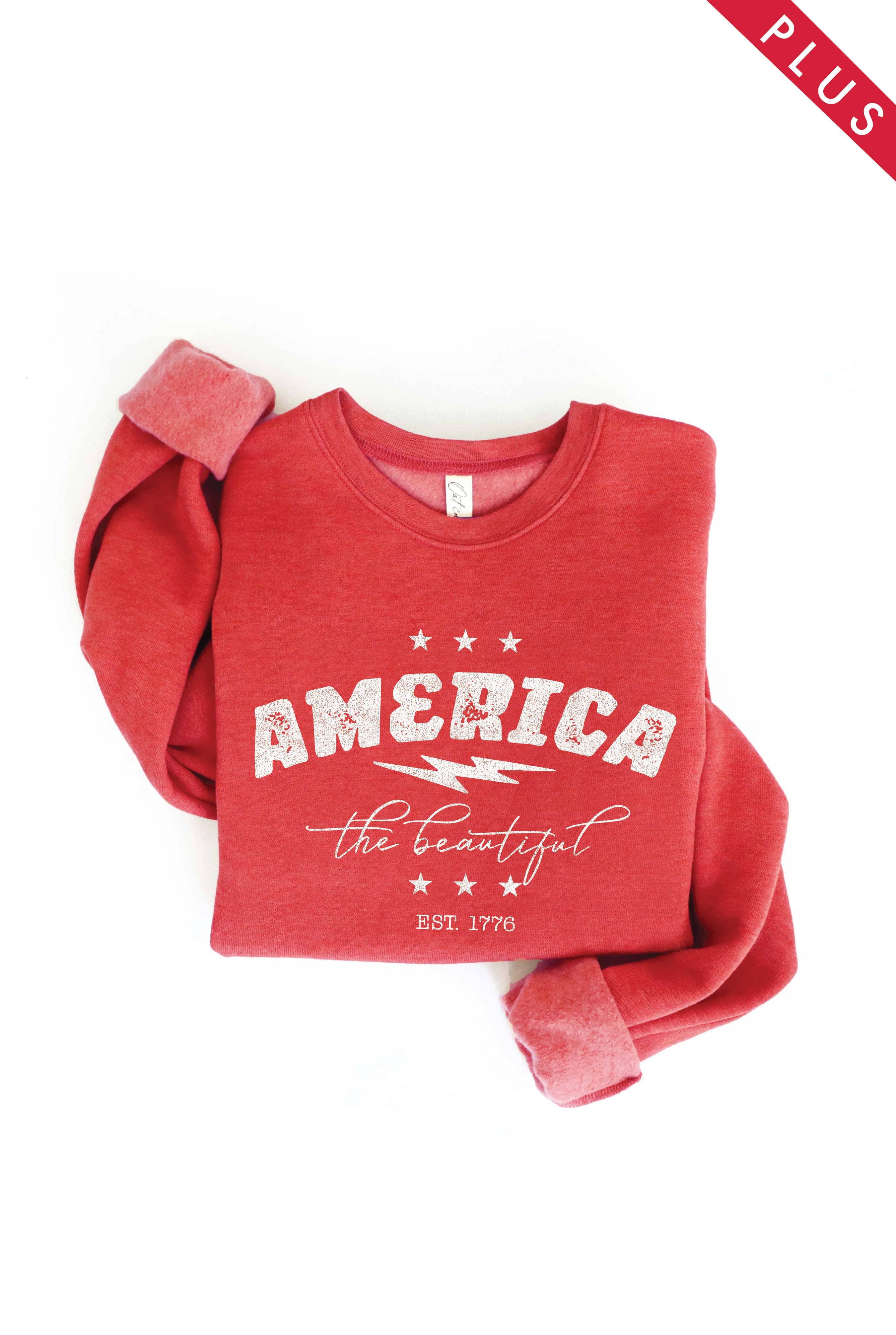 America the Beautiful Plus Graphic Sweatshirt T-Shirts, Hoodie | PodTeesHub.com