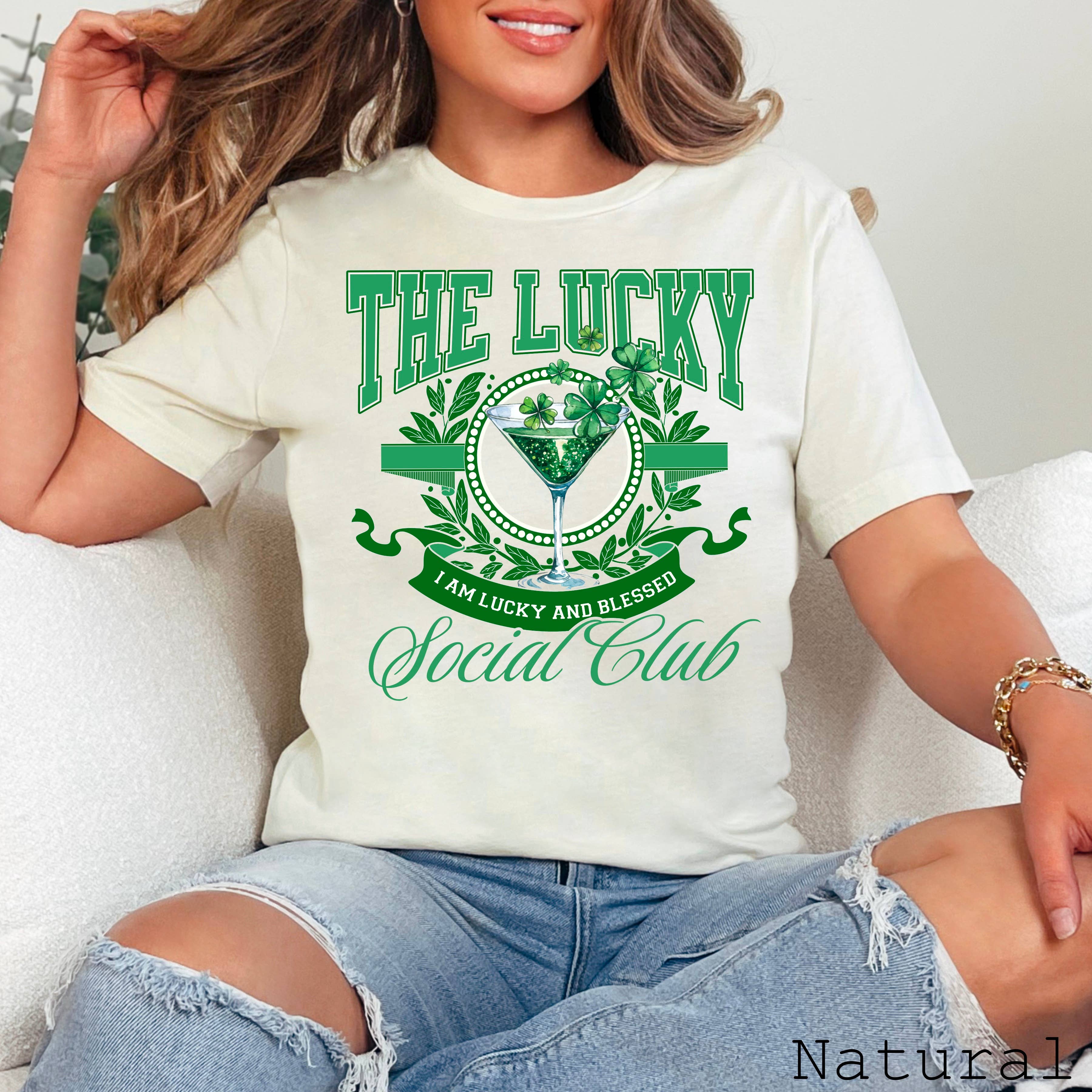 Lucky Club  St. Patrick’S Day Graphic Tee | Bella Canvas Hoodie, Sweatshirt | PodTeesHub.com